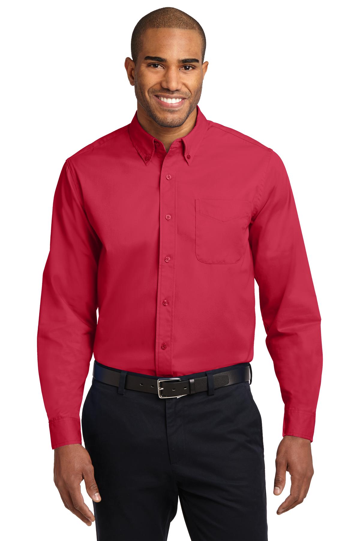 Custom Embroidered - Port Authority© Long Sleeve Easy Care Shirt S608