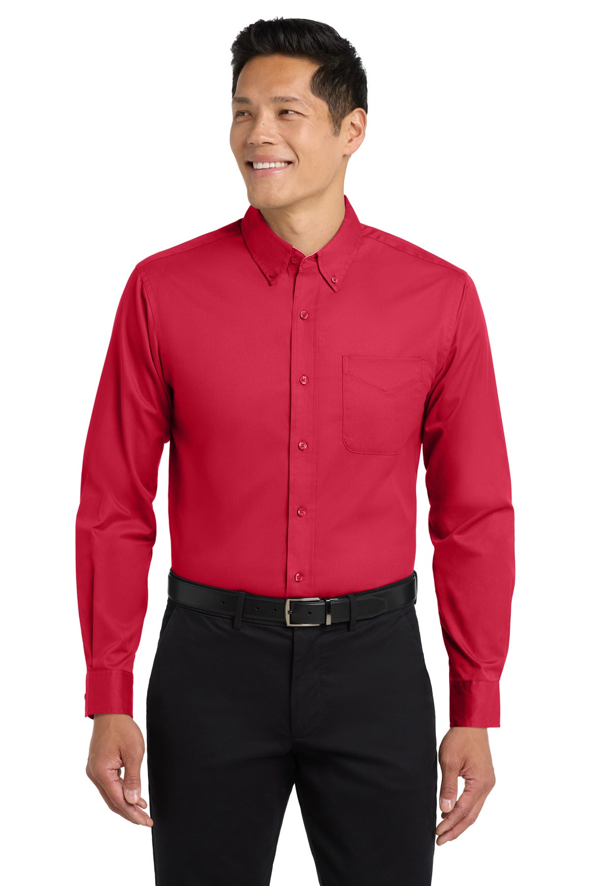 Custom Embroidery or DTF Print - Port Authority ®  Long Sleeve Easy Care Shirt S608