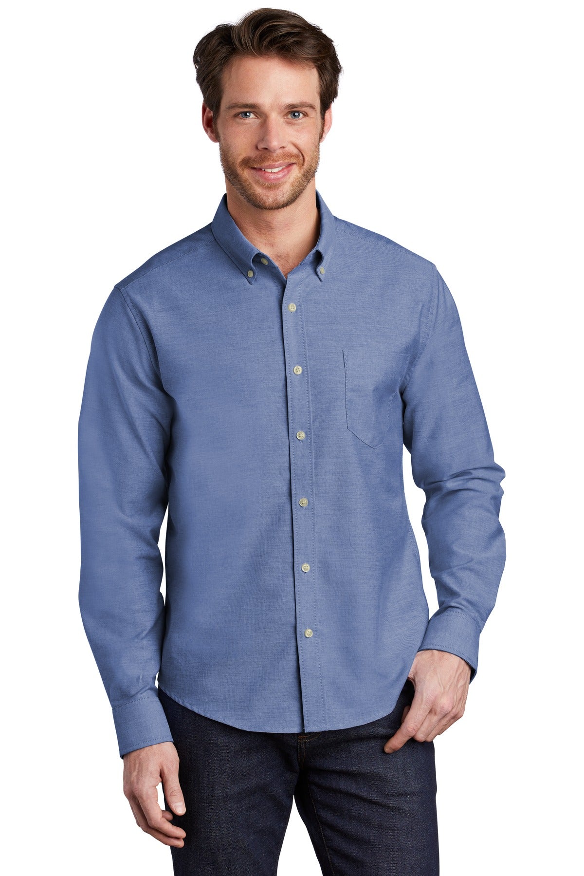 Custom Embroidered - Port Authority ©  Untucked Fit SuperPro © Oxford  S651