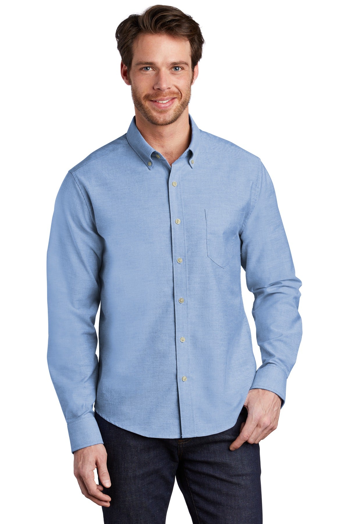 Custom Embroidered - Port Authority ©  Untucked Fit SuperPro © Oxford  S651