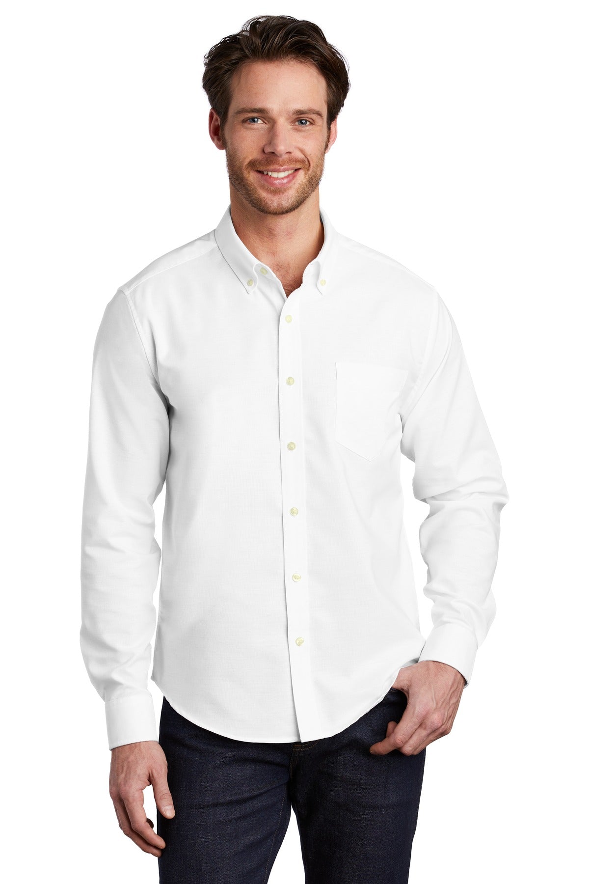 Custom Embroidered - Port Authority ©  Untucked Fit SuperPro © Oxford  S651