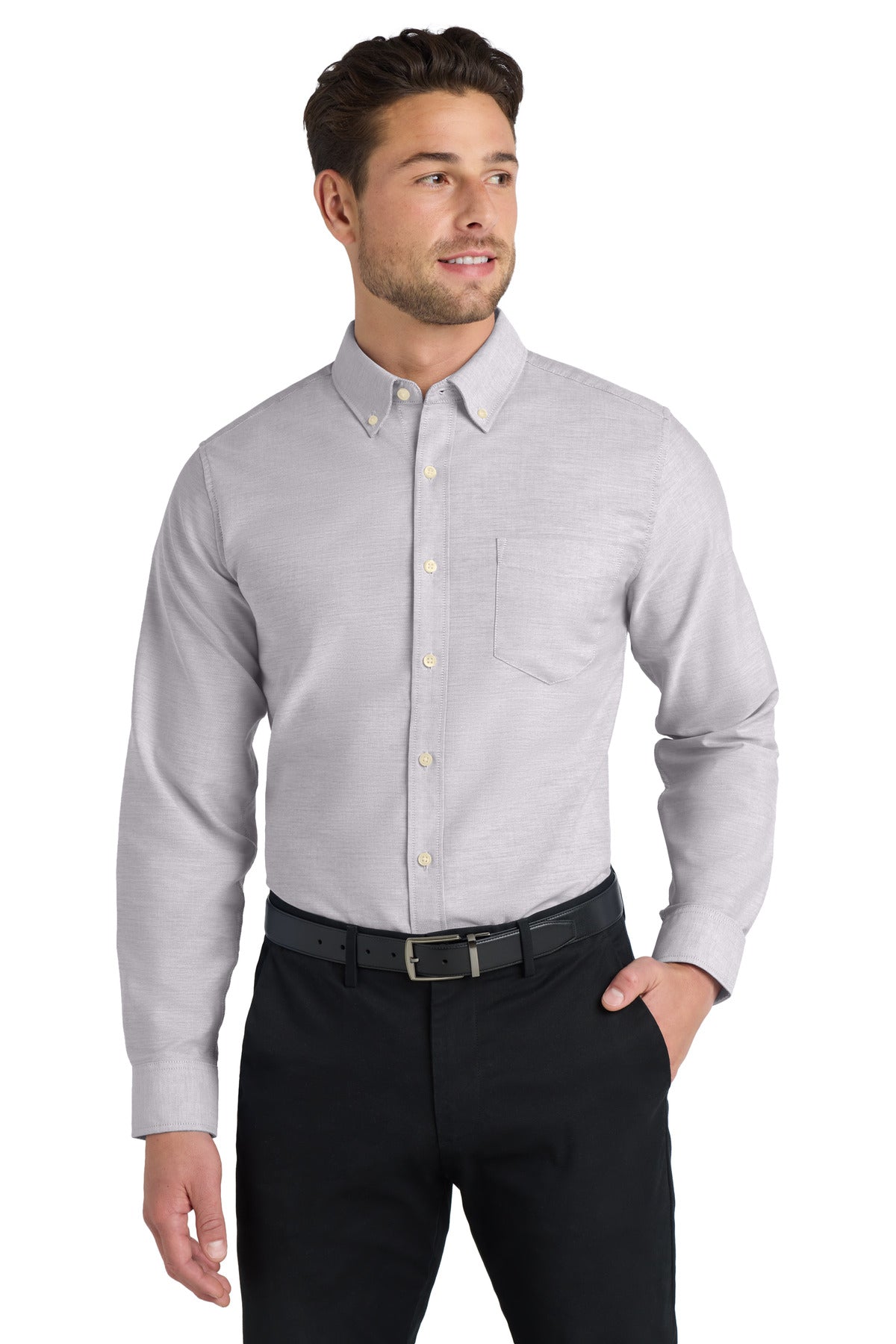 Custom Embroidery or DTF Print - Port Authority ®  SuperPro ™  Oxford Shirt. S658