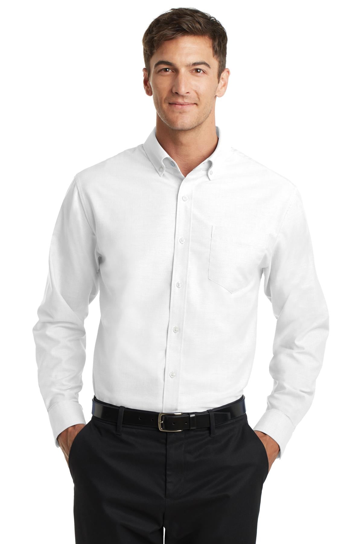 Custom Embroidery or DTF Print - Port Authority ®  SuperPro ™  Oxford Shirt. S658