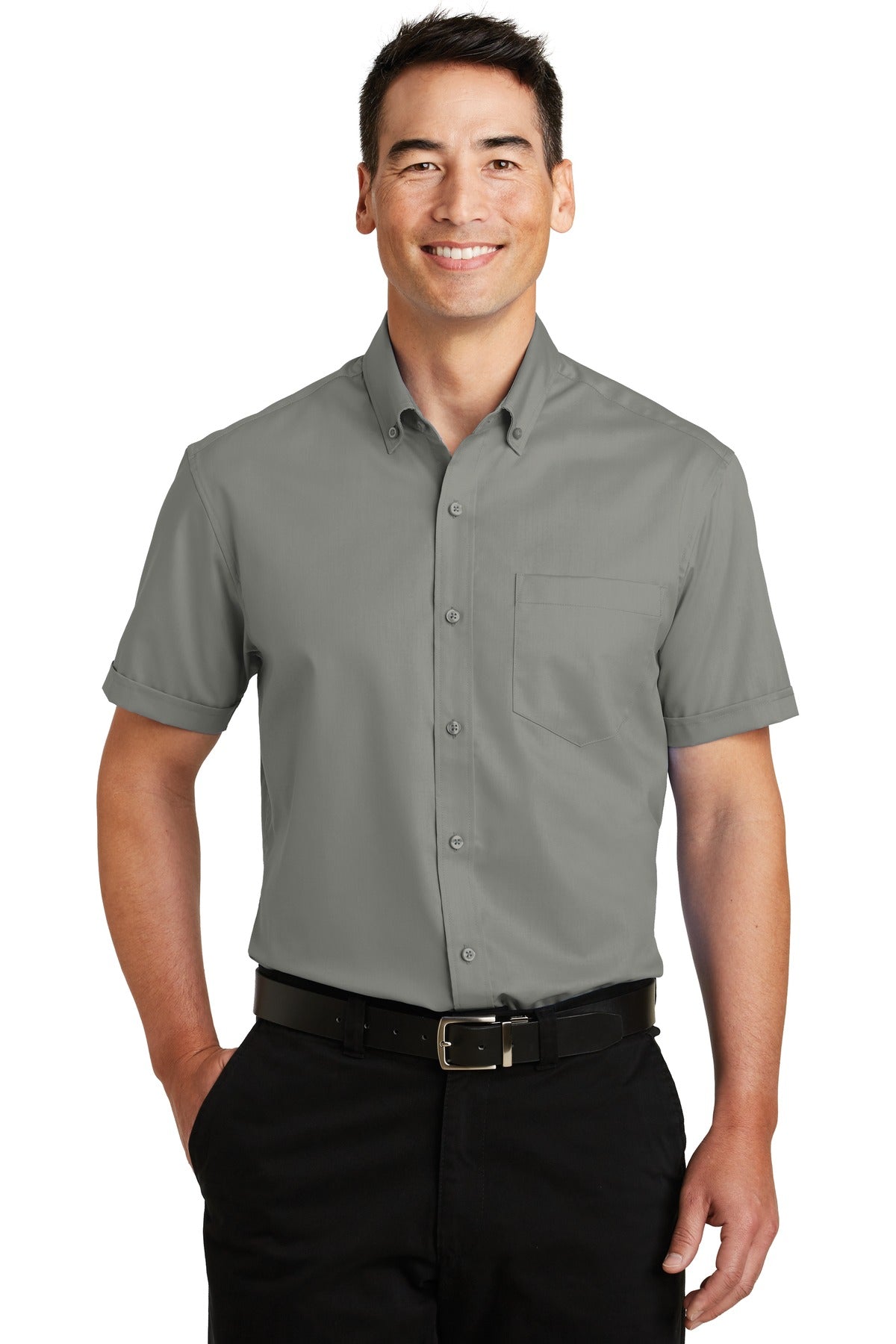 Custom Embroidered - Port Authority© Short Sleeve SuperPro© Twill Shirt. S664