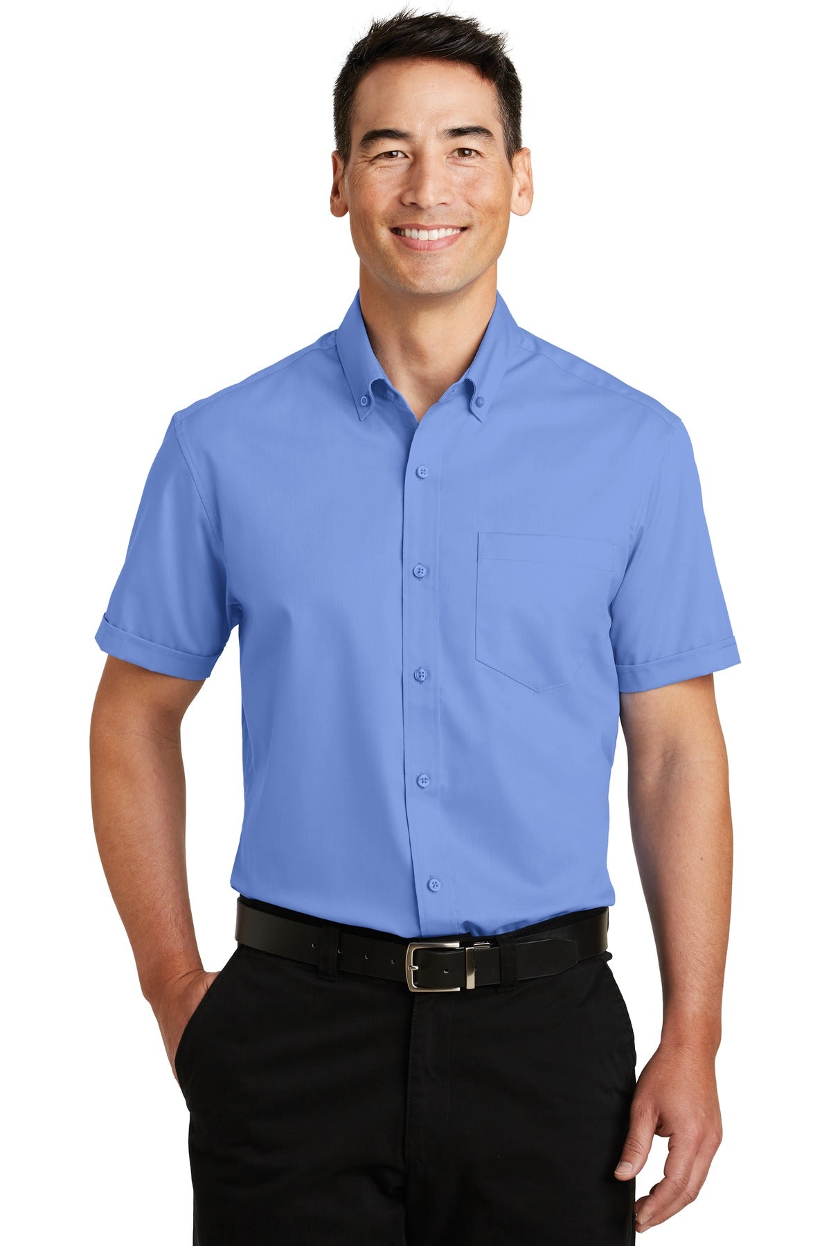 Custom Embroidered - Port Authority© Short Sleeve SuperPro© Twill Shirt. S664