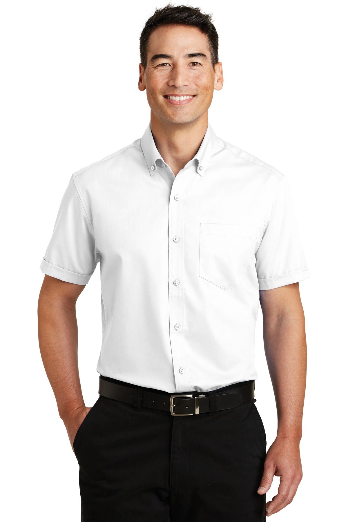 Custom Embroidered - Port Authority© Short Sleeve SuperPro© Twill Shirt. S664