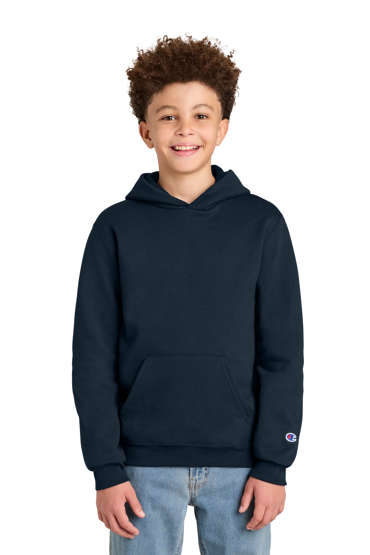 Custom Embroidery or DTF Print - Champion ®  Youth Powerblend ®  Hooded Sweatshirt S790