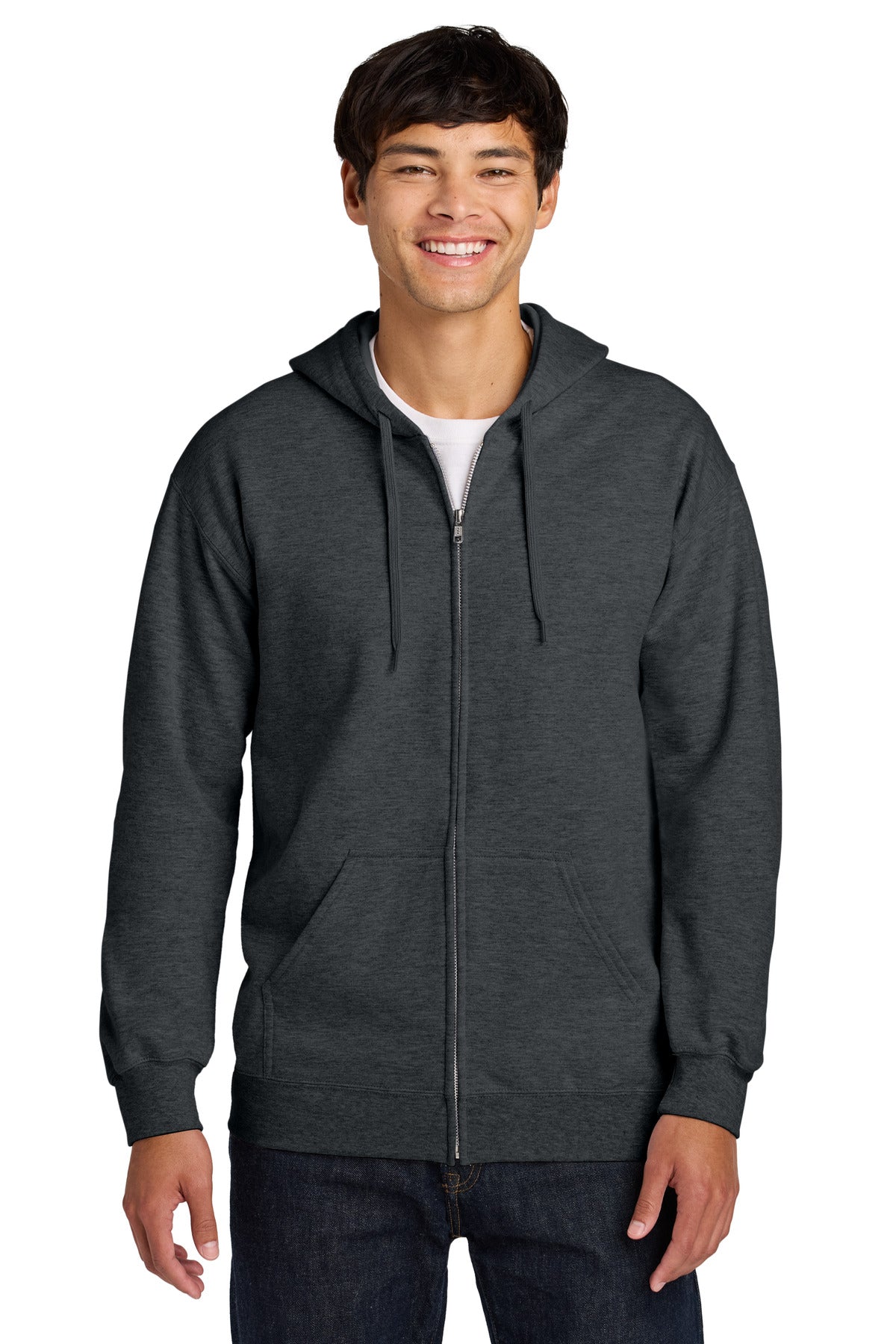 Custom Embroidered or DTF Printed - Gildan Softstyle ®  Midweight Fleece Full-Zip Hooded Sweatshirt SF600
