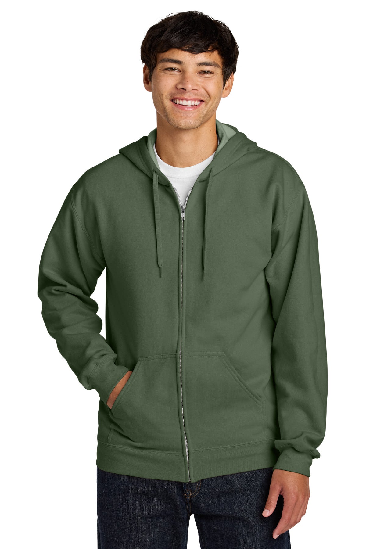 Custom Embroidered or DTF Printed - Gildan Softstyle ®  Midweight Fleece Full-Zip Hooded Sweatshirt SF600