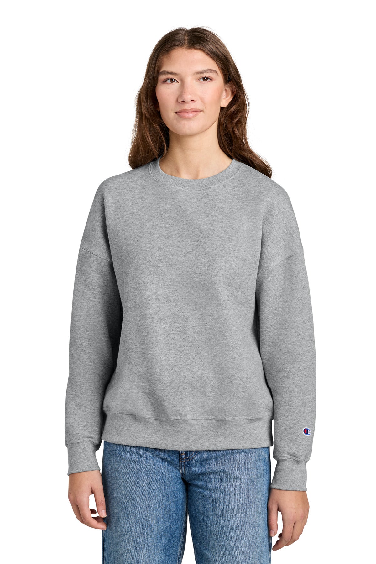 Custom Embroidery or DTF Print - Champion ®  Women's Powerblend ®  Crewneck Sweatshirt SL650