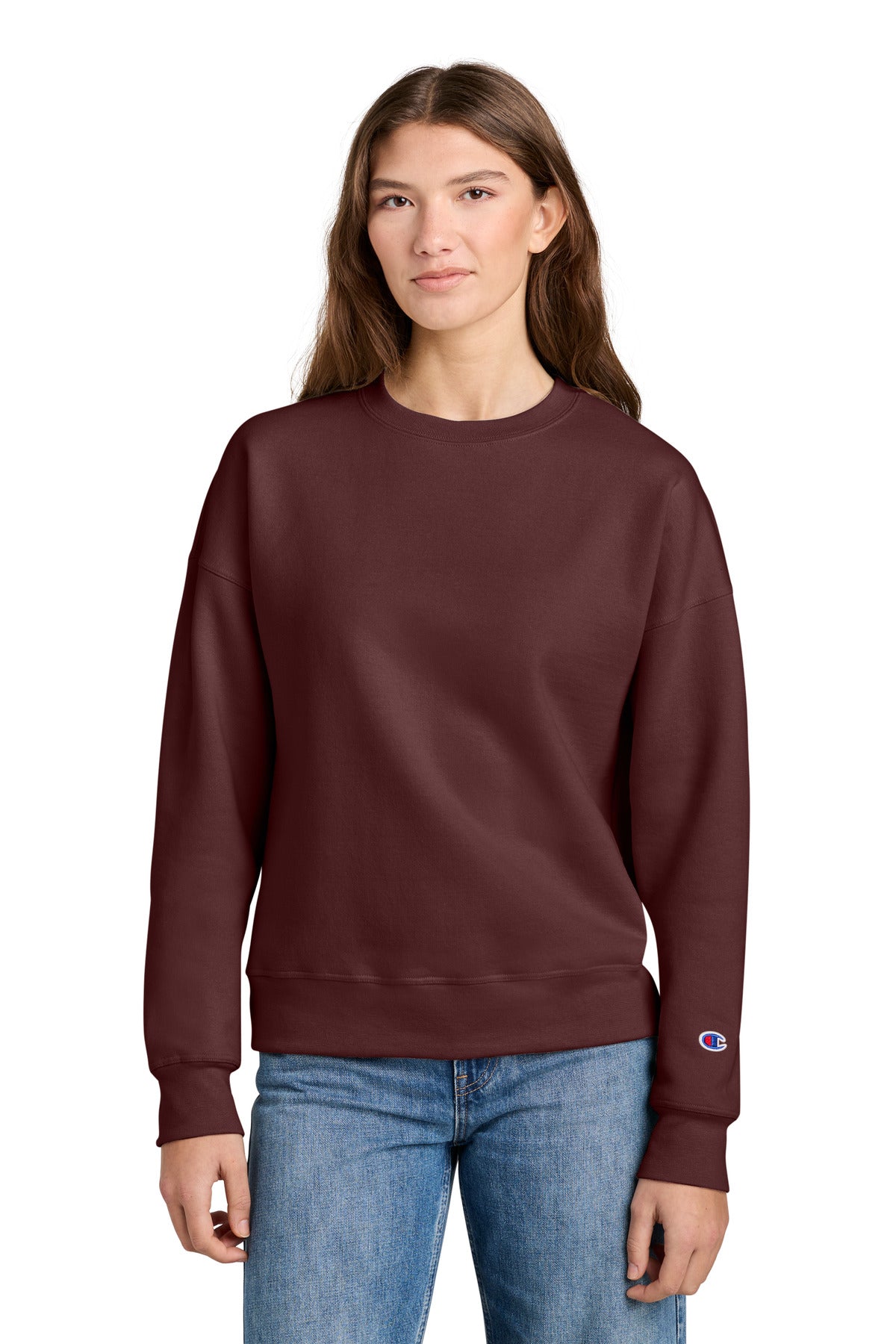 Custom Embroidery or DTF Print - Champion ®  Women's Powerblend ®  Crewneck Sweatshirt SL650