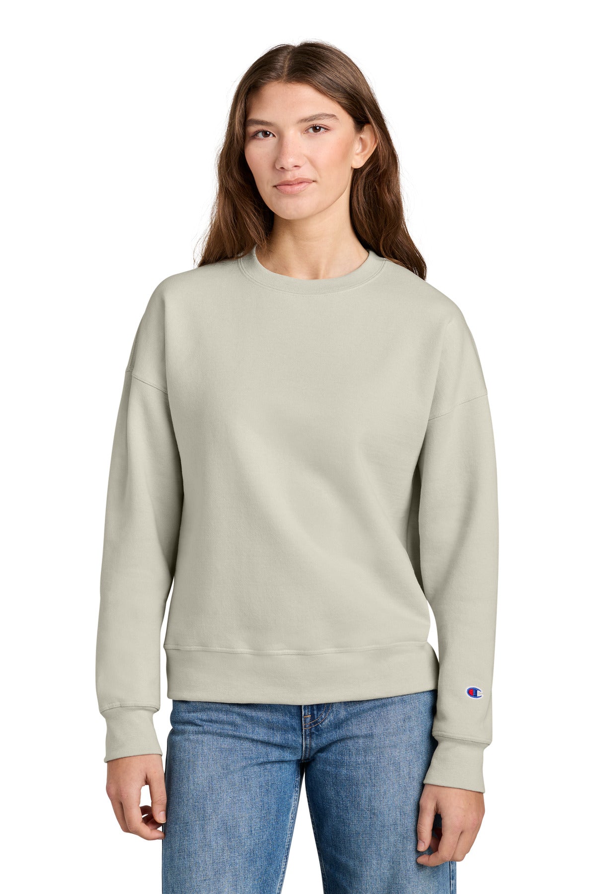 Custom Embroidery or DTF Print - Champion ®  Women's Powerblend ®  Crewneck Sweatshirt SL650