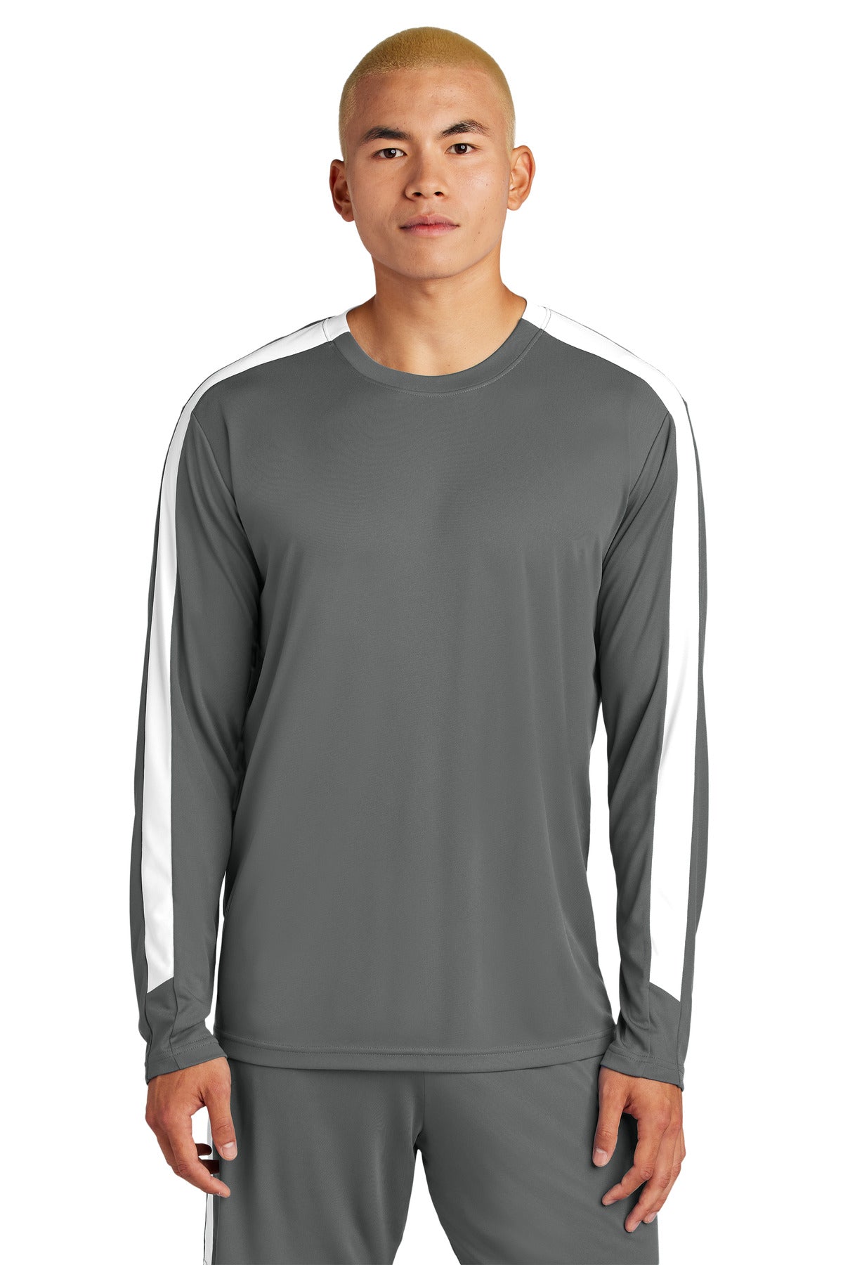 Custom Embroidery or DTF Print - Sport-Tek ®  Competitor ™  United Long Sleeve Crew ST100LS