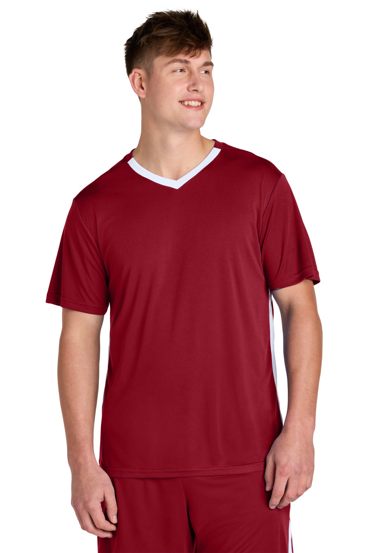Custom Embroidery or DTF Print - Sport-Tek ®  Competitor ™  United V-Neck ST101