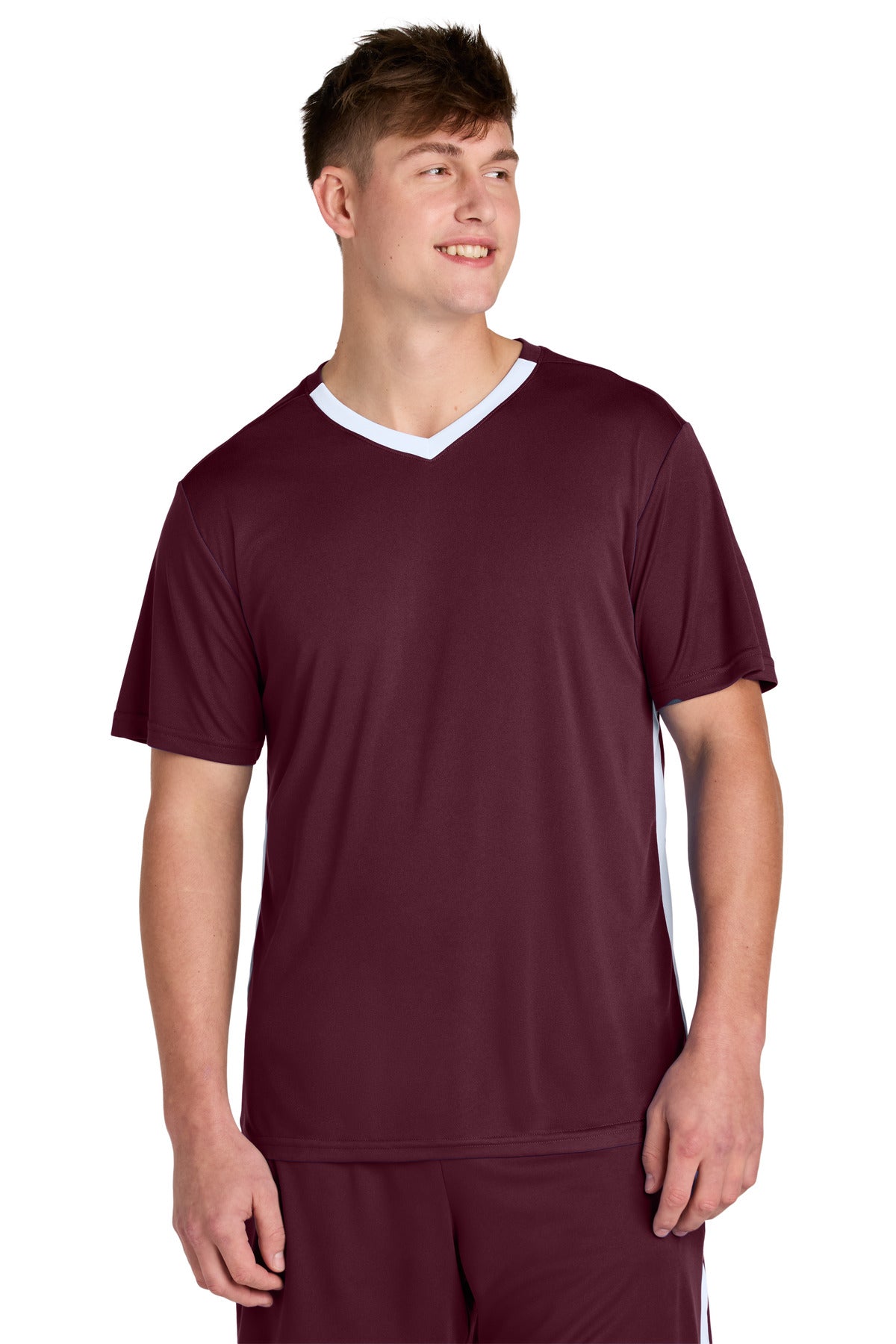 Custom Embroidery or DTF Print - Sport-Tek ®  Competitor ™  United V-Neck ST101