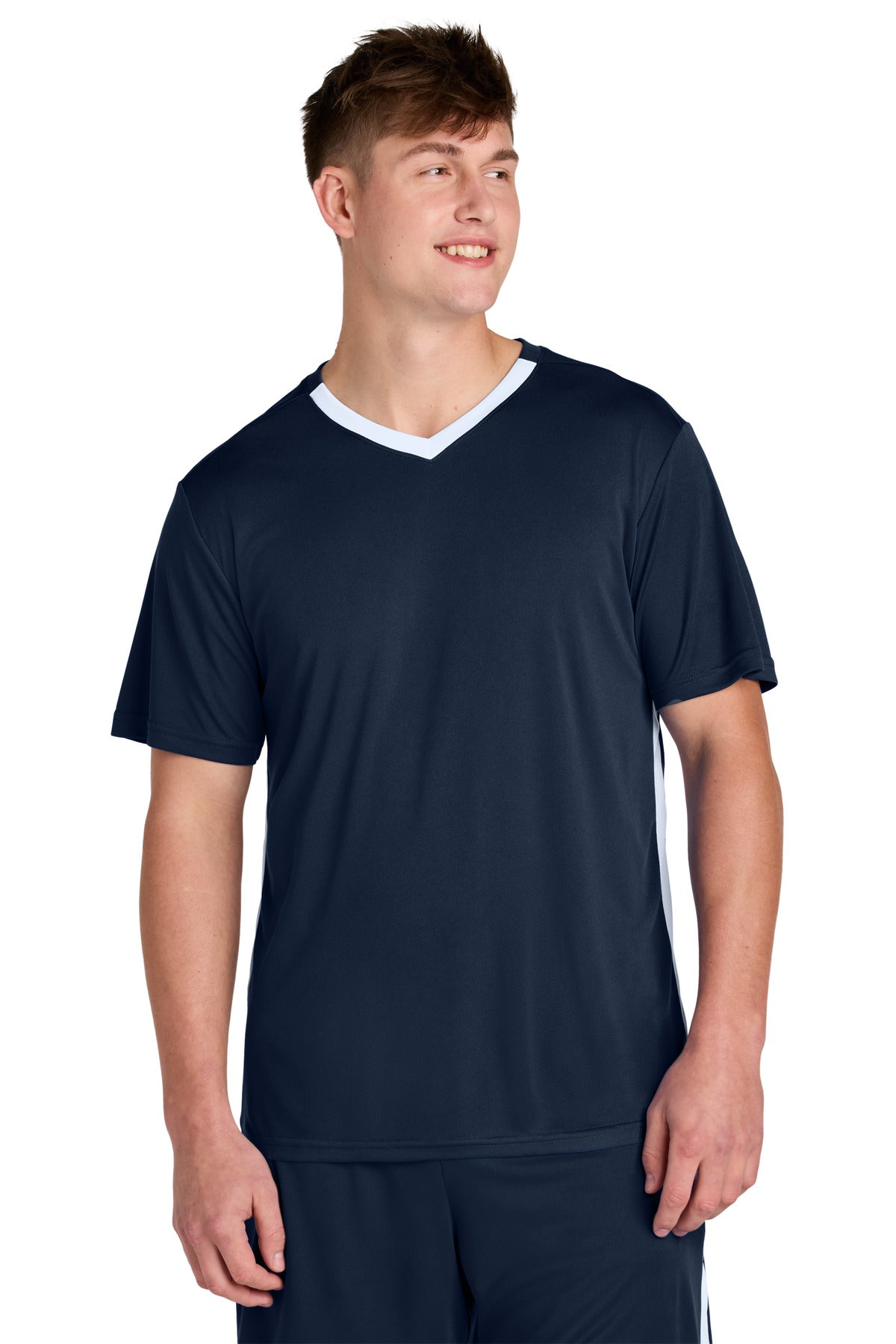 Custom Embroidery or DTF Print - Sport-Tek ®  Competitor ™  United V-Neck ST101