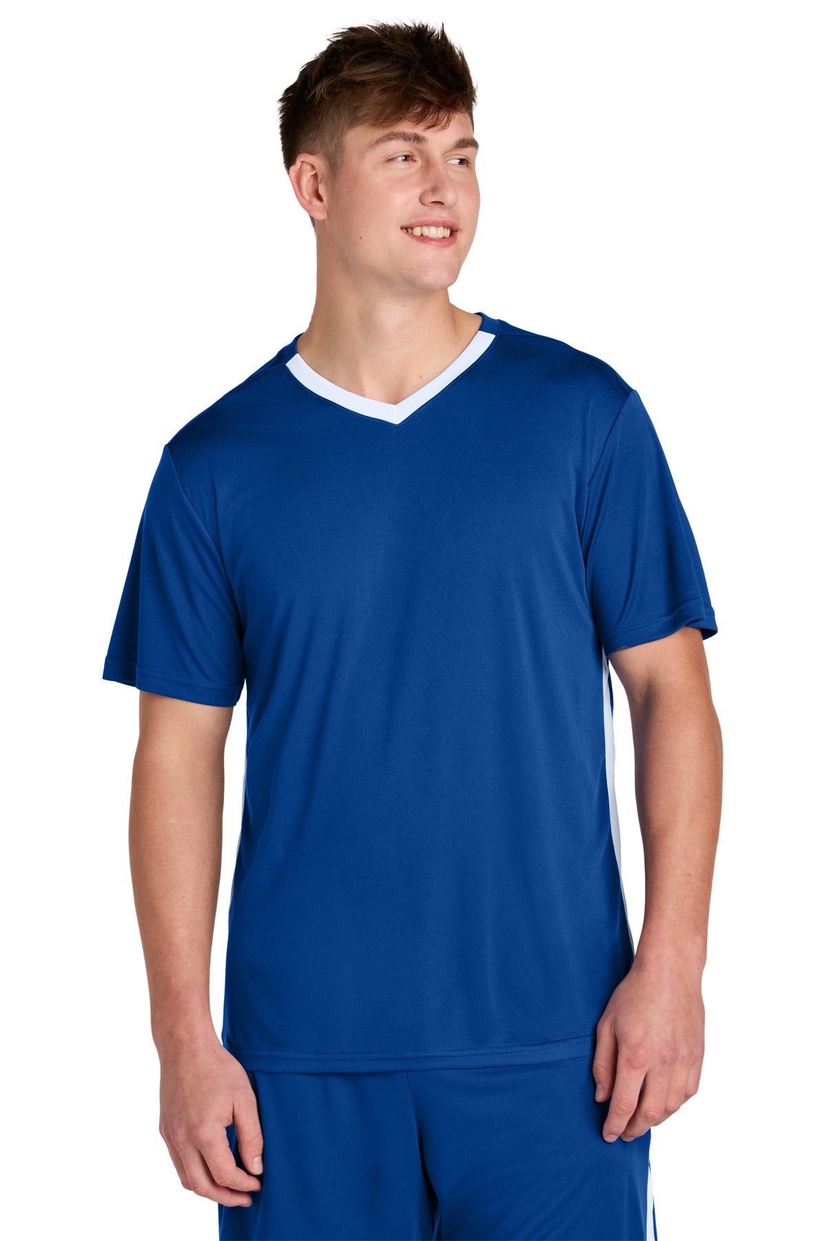 Custom Embroidery or DTF Print - Sport-Tek ®  Competitor ™  United V-Neck ST101