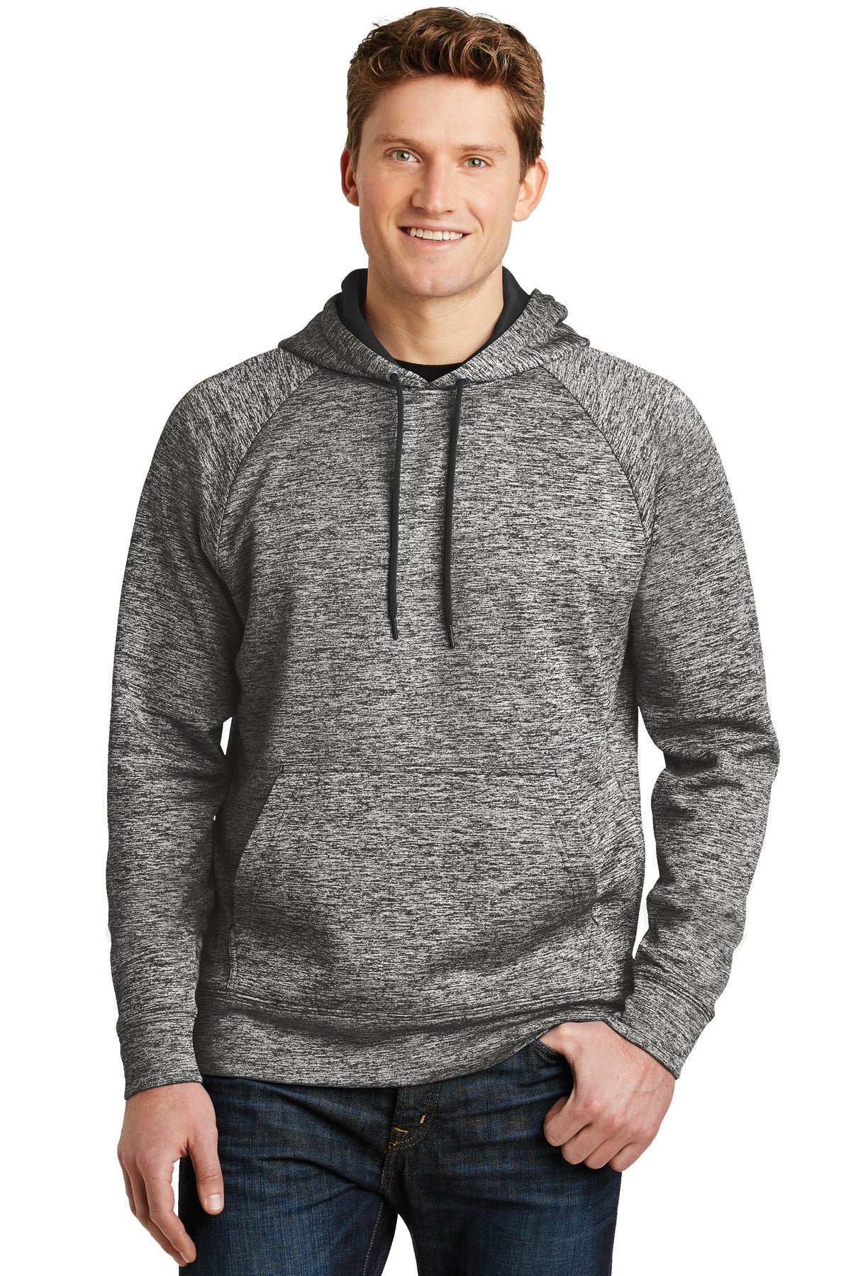 Custom Embroidered or DTF Print on Sport-Tek ®  PosiCharge ®  Electric Heather Fleece Hooded Pullover. ST225