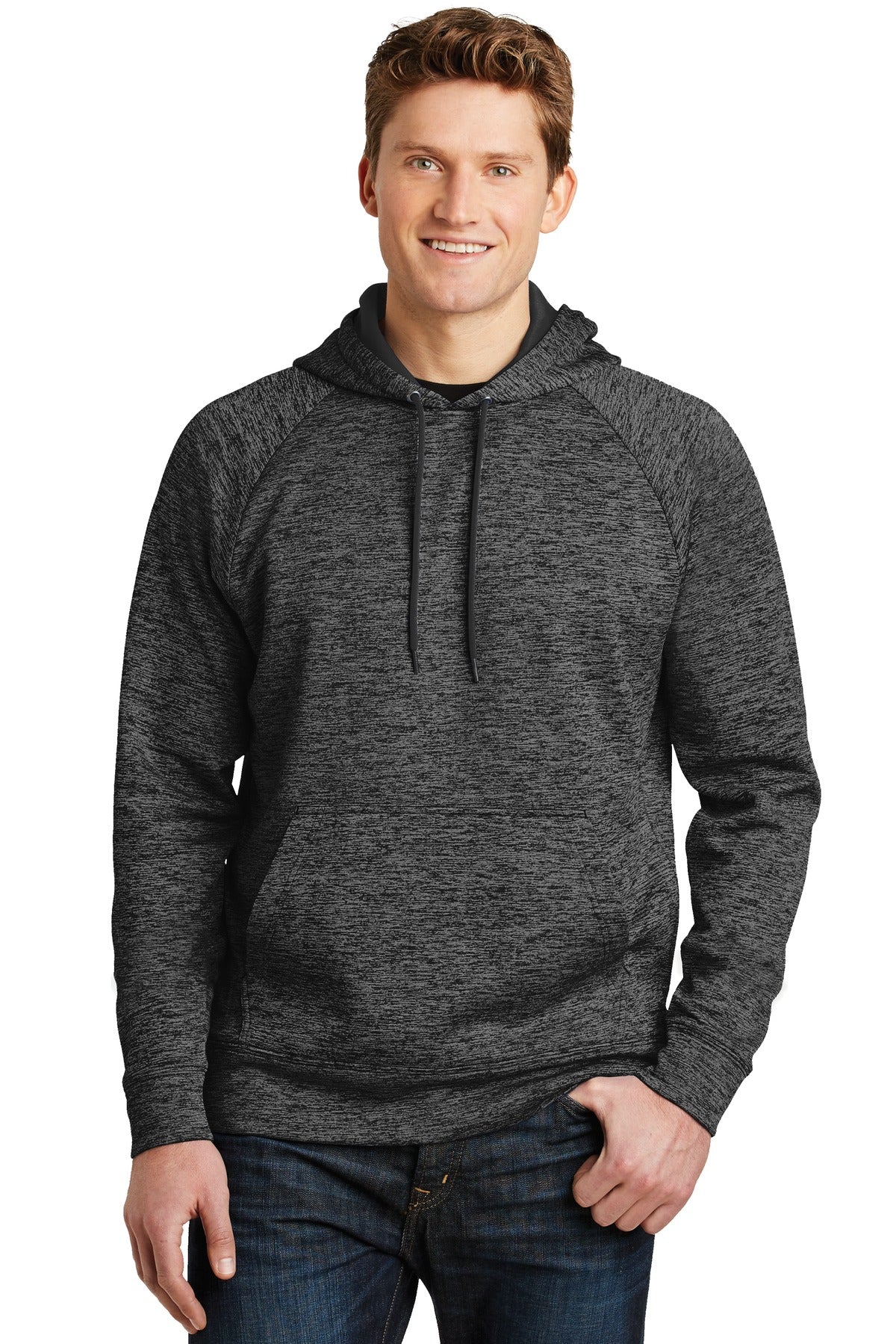 Custom Embroidered or DTF Print on Sport-Tek ®  PosiCharge ®  Electric Heather Fleece Hooded Pullover. ST225