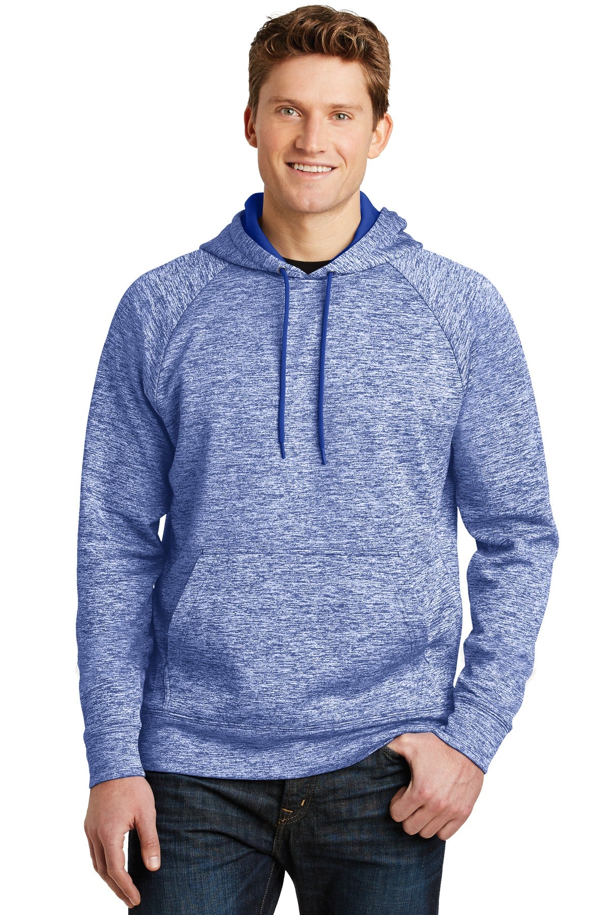 Custom Embroidered or DTF Print on Sport-Tek ®  PosiCharge ®  Electric Heather Fleece Hooded Pullover. ST225