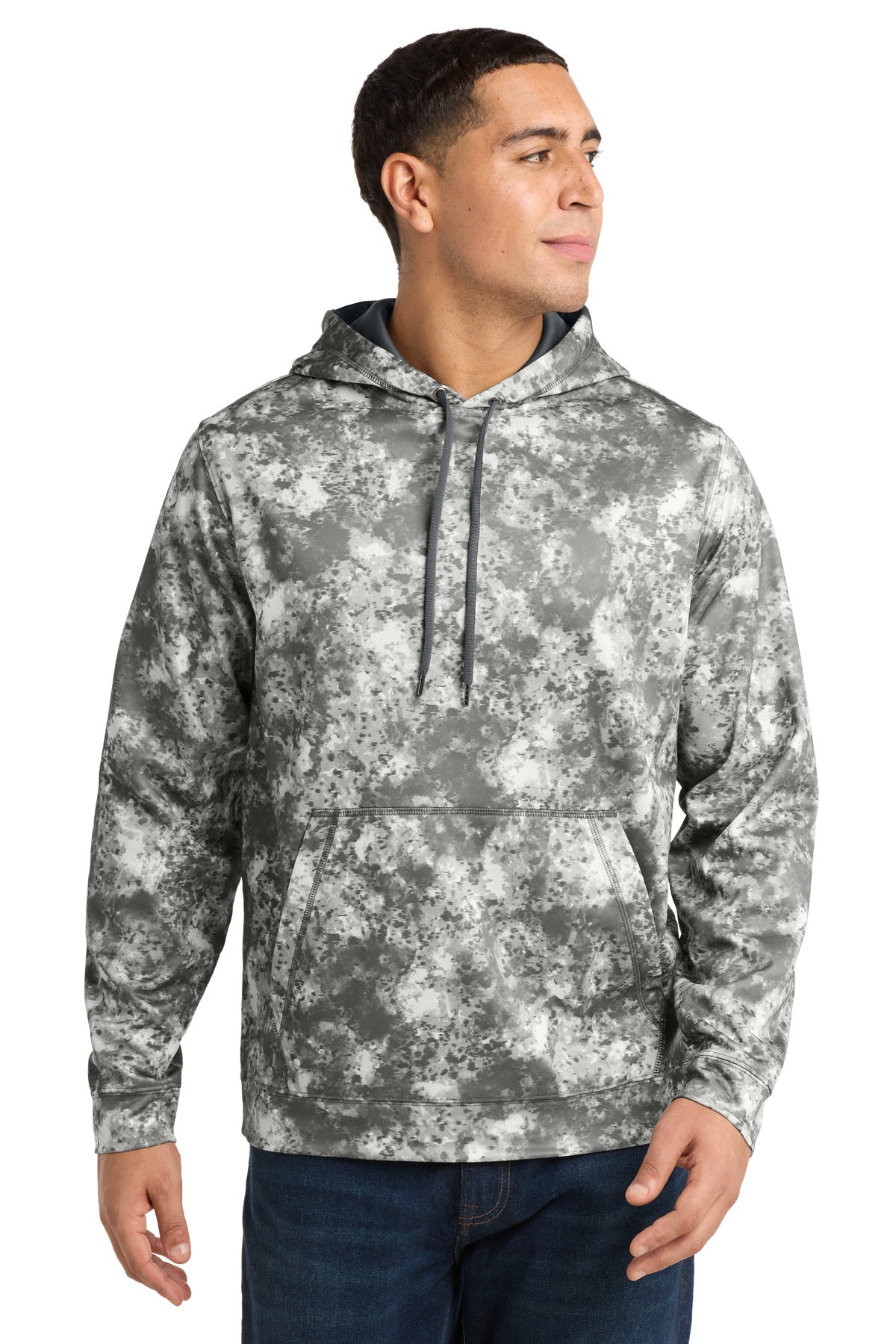Custom Embroidery or DTF Print - Sport-Tek ®  Sport-Wick ®  Mineral Freeze Fleece Hooded Pullover. ST230