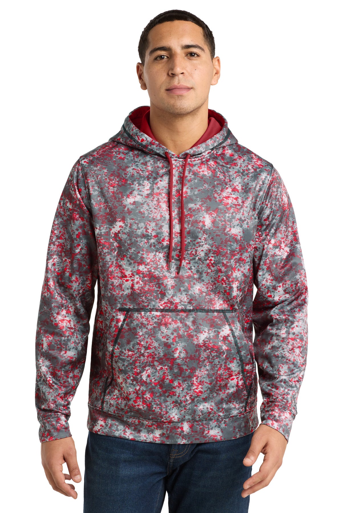 Custom Embroidery or DTF Print - Sport-Tek ®  Sport-Wick ®  Mineral Freeze Fleece Hooded Pullover. ST230