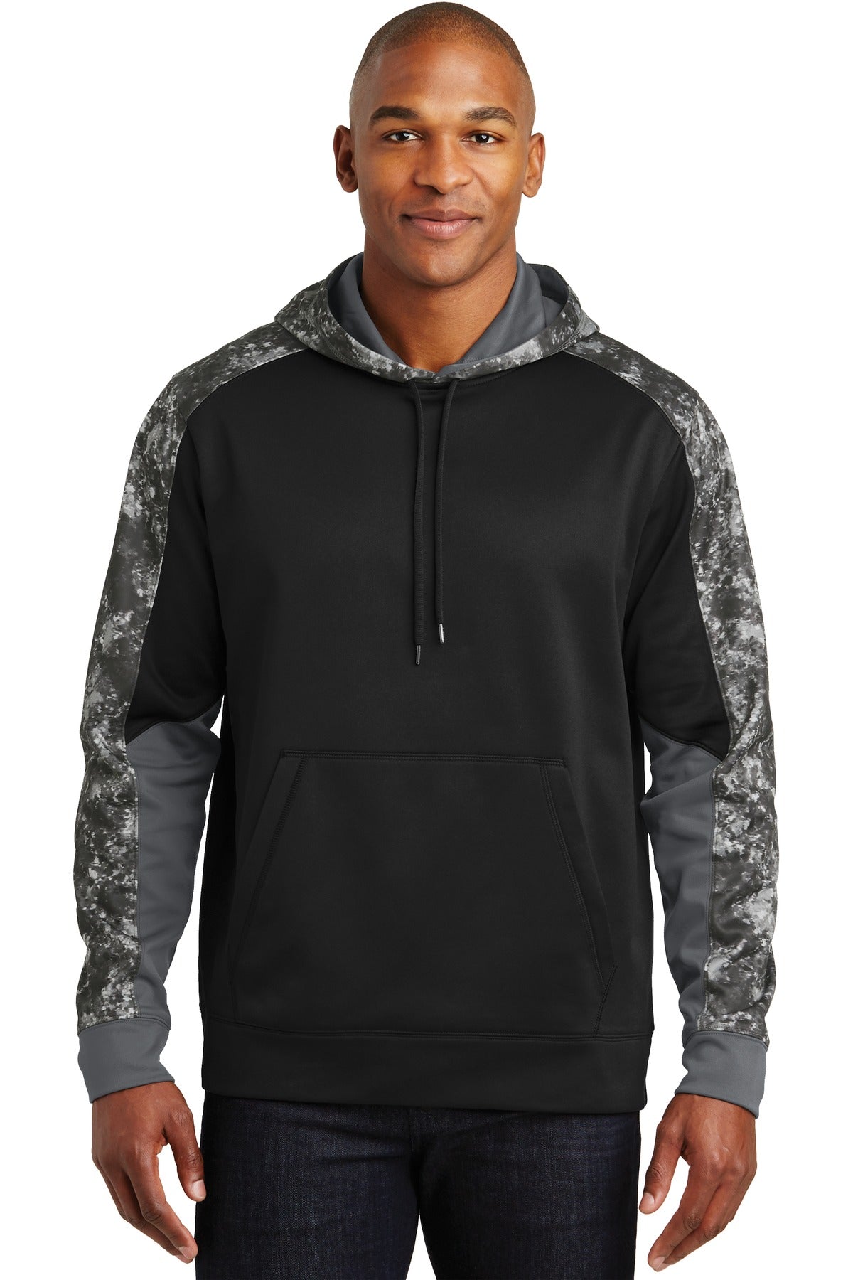 Custom Embroidered - Sport-Tek® Sport-Wick® Mineral Freeze Fleece Colorblock Hooded Pullover. ST231