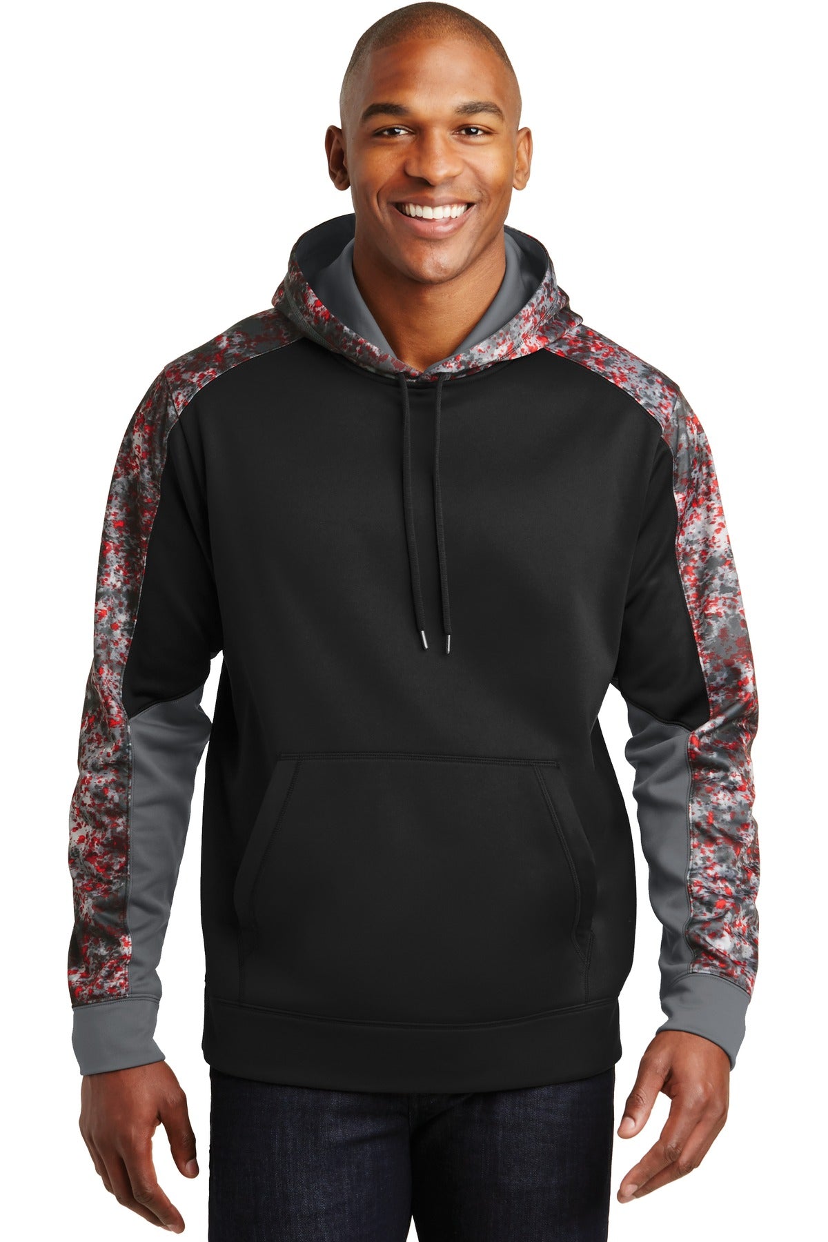 Custom Embroidered - Sport-Tek® Sport-Wick® Mineral Freeze Fleece Colorblock Hooded Pullover. ST231