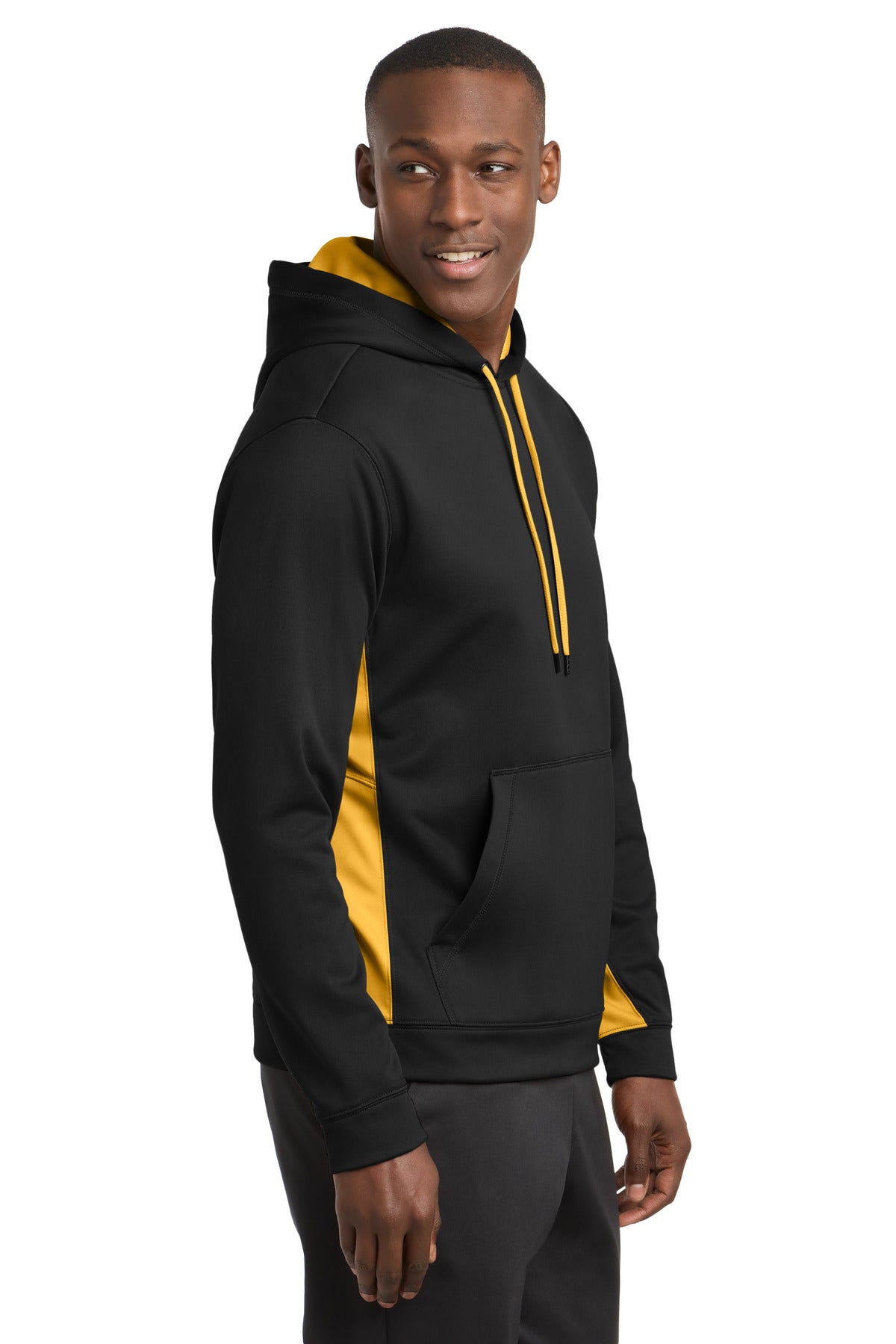 Custom Embroidery or DTF Print - Sport-Tek ®  Sport-Wick ®  Fleece Colorblock Hooded Pullover. ST235