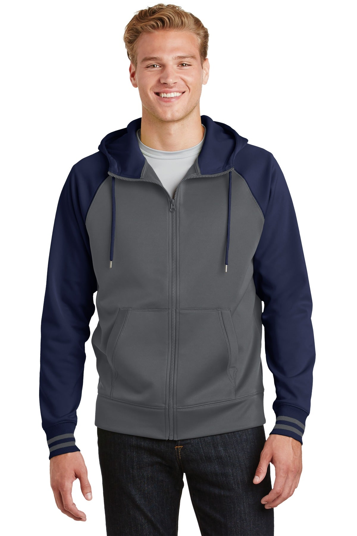Custom Embroidered - Sport-Tek® Sport-Wick® Varsity Fleece Full-Zip Hooded Jacket. ST236