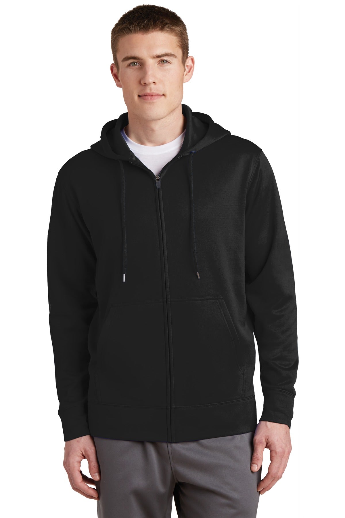 Custom Embroidered - Sport-Tek® Sport-Wick® Fleece Full-Zip Hooded Jacket.  ST238