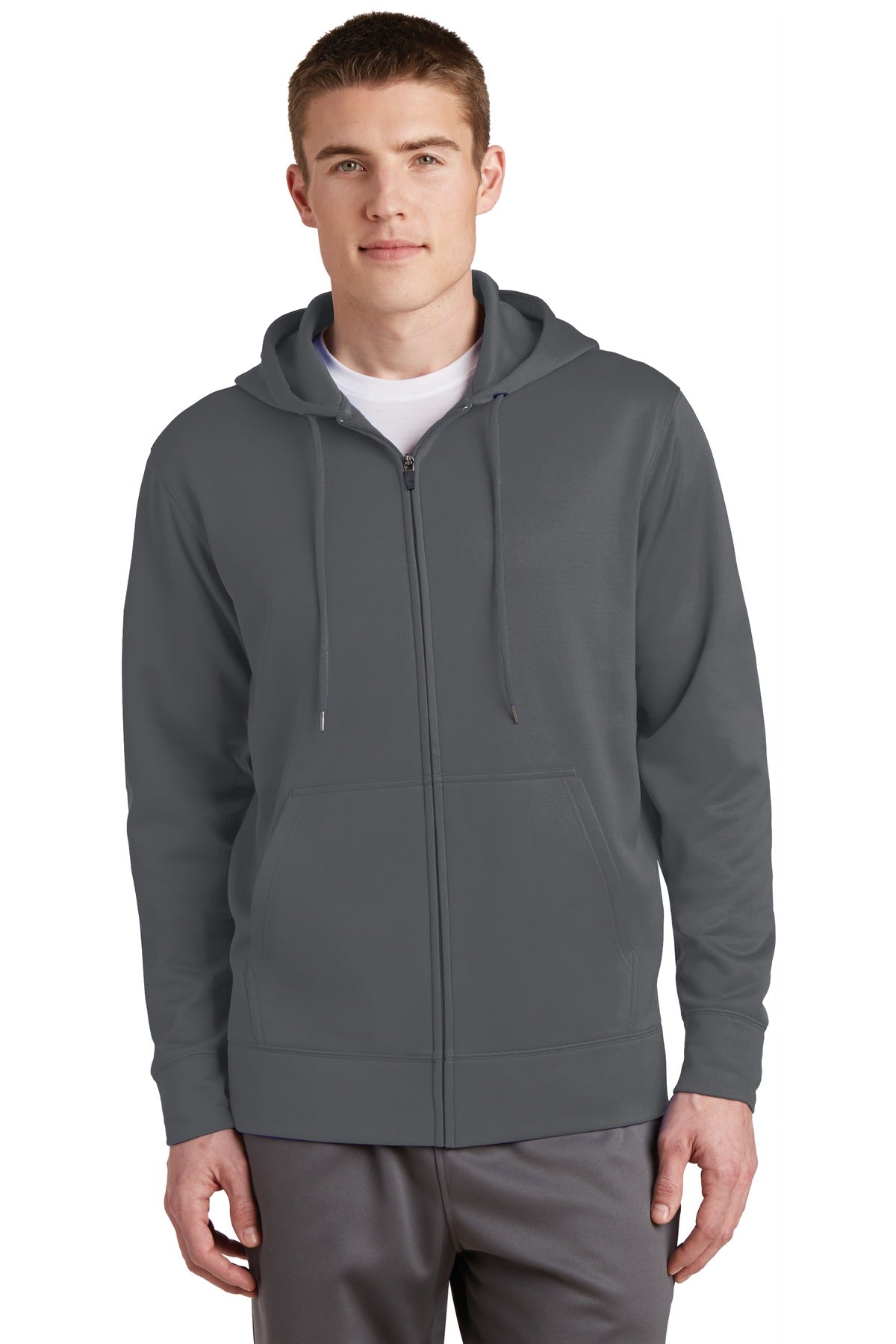 Custom Embroidered - Sport-Tek® Sport-Wick® Fleece Full-Zip Hooded Jacket.  ST238