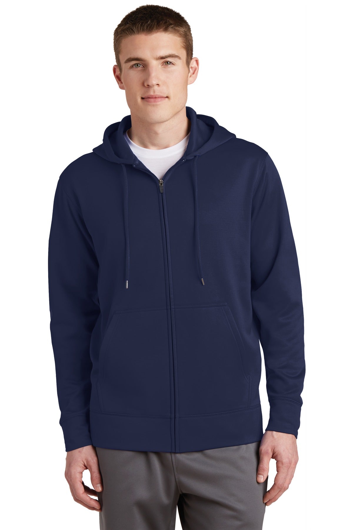 Custom Embroidered - Sport-Tek® Sport-Wick® Fleece Full-Zip Hooded Jacket.  ST238