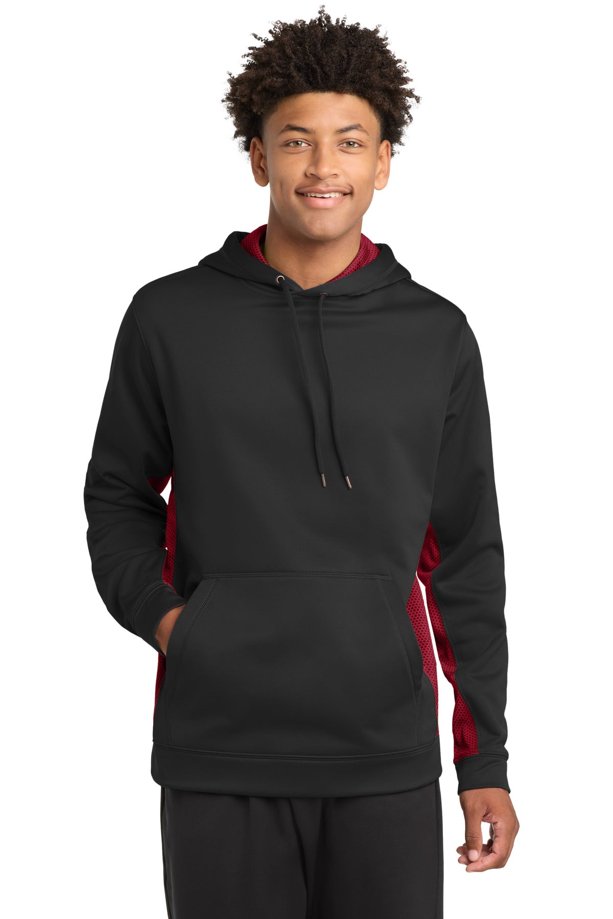 Custom Embroidered or DTF Print on Sport-Tek ®  Sport-Wick ®  CamoHex Fleece Colorblock Hooded Pullover. ST239