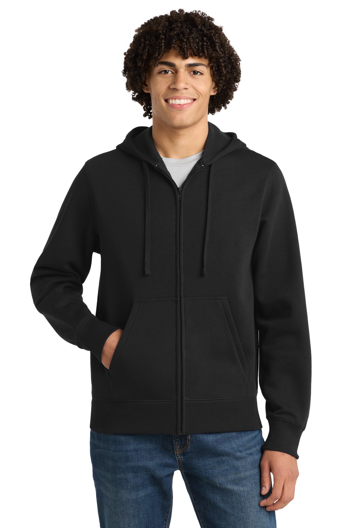 Custom Embroidery or DTF Print - Sport-Tek ®  Full-Zip Hooded Sweatshirt. ST258