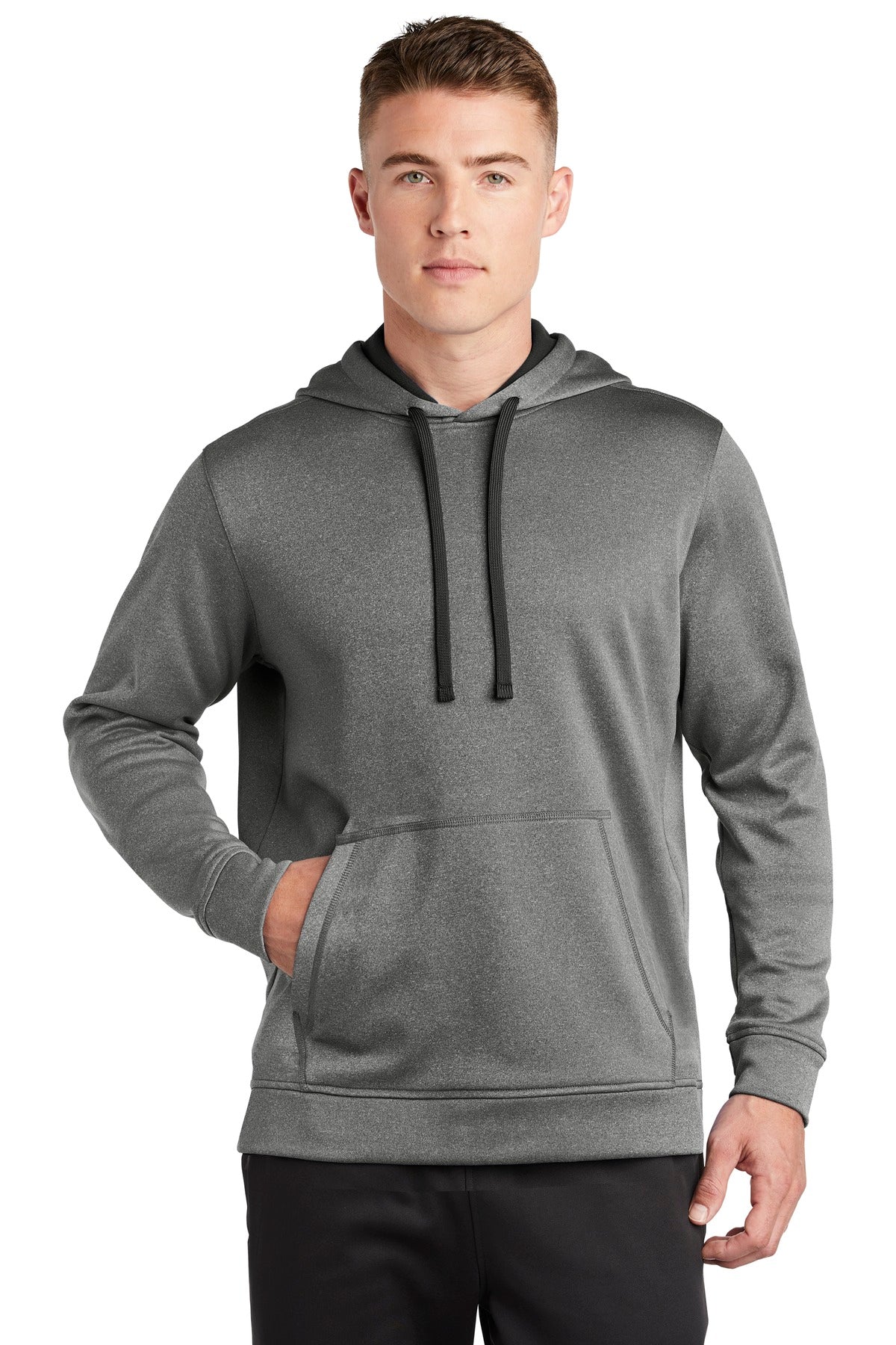 Custom Embroidered - Sport-Tek ® PosiCharge ® Sport-Wick ® Heather Fleece Hooded Pullover. ST264