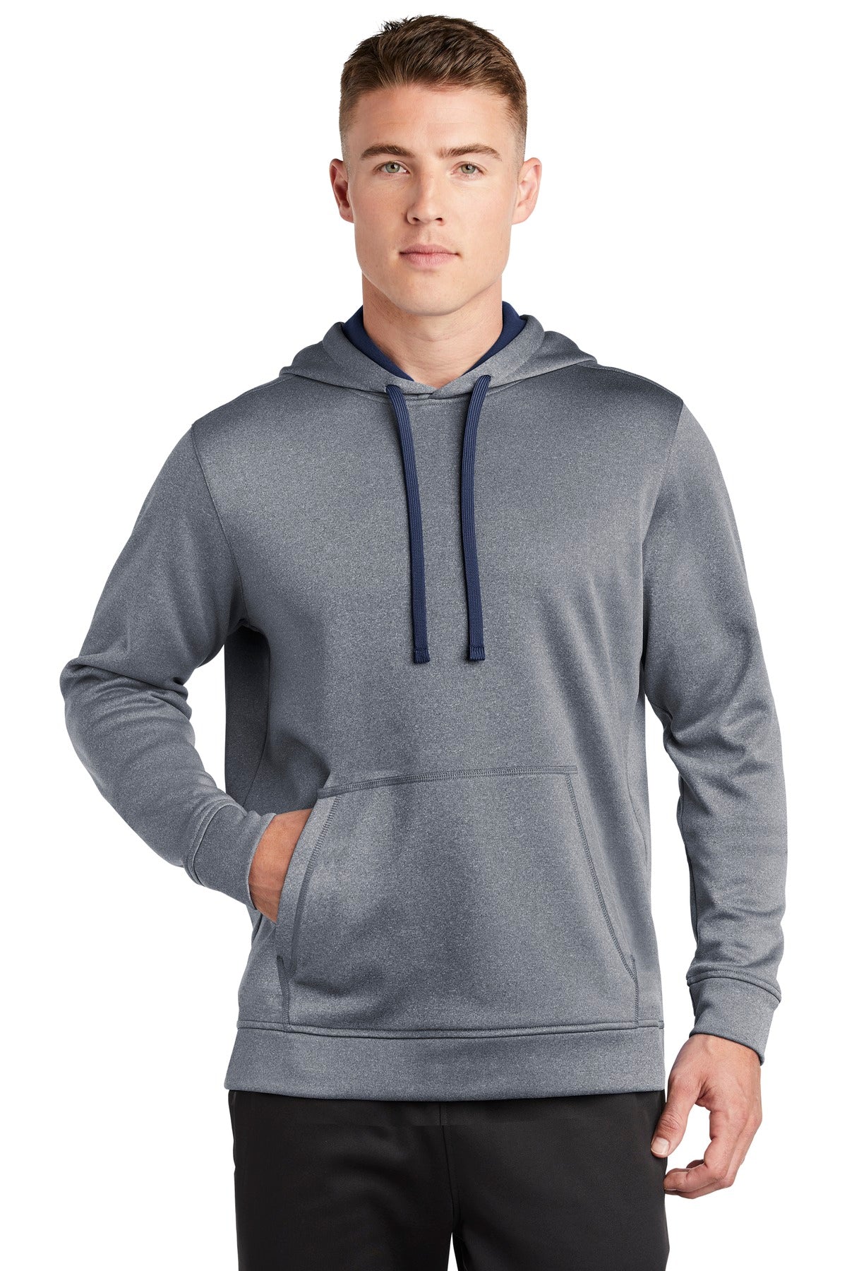 Custom Embroidered - Sport-Tek ® PosiCharge ® Sport-Wick ® Heather Fleece Hooded Pullover. ST264