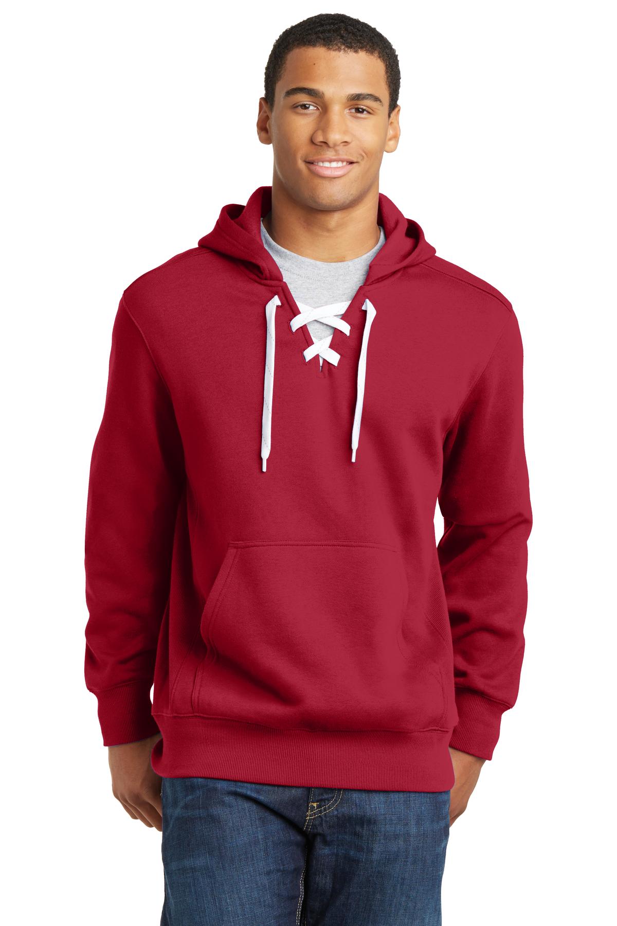 Custom Embroidered or DTF Print on Sport-Tek ®  Lace Up Pullover Hooded Sweatshirt. ST271