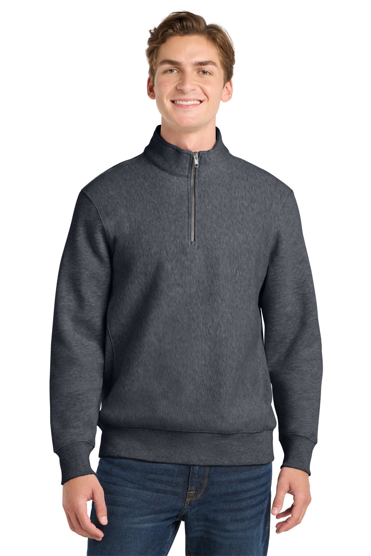Custom Embroidery or DTF Print - Sport-Tek ®  Super Heavyweight 1/4-Zip Pullover Sweatshirt. ST283