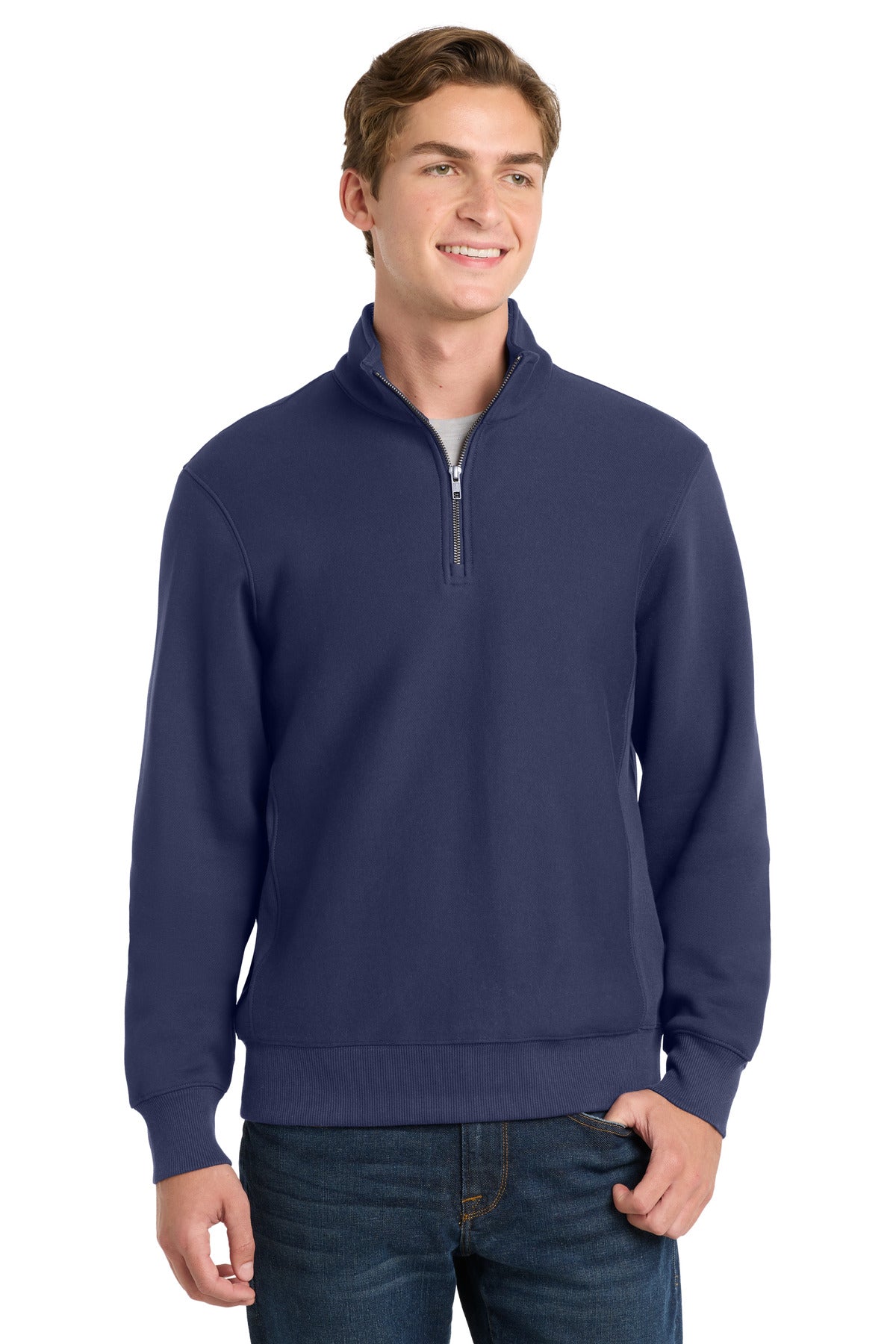 Custom Embroidery or DTF Print - Sport-Tek ®  Super Heavyweight 1/4-Zip Pullover Sweatshirt. ST283