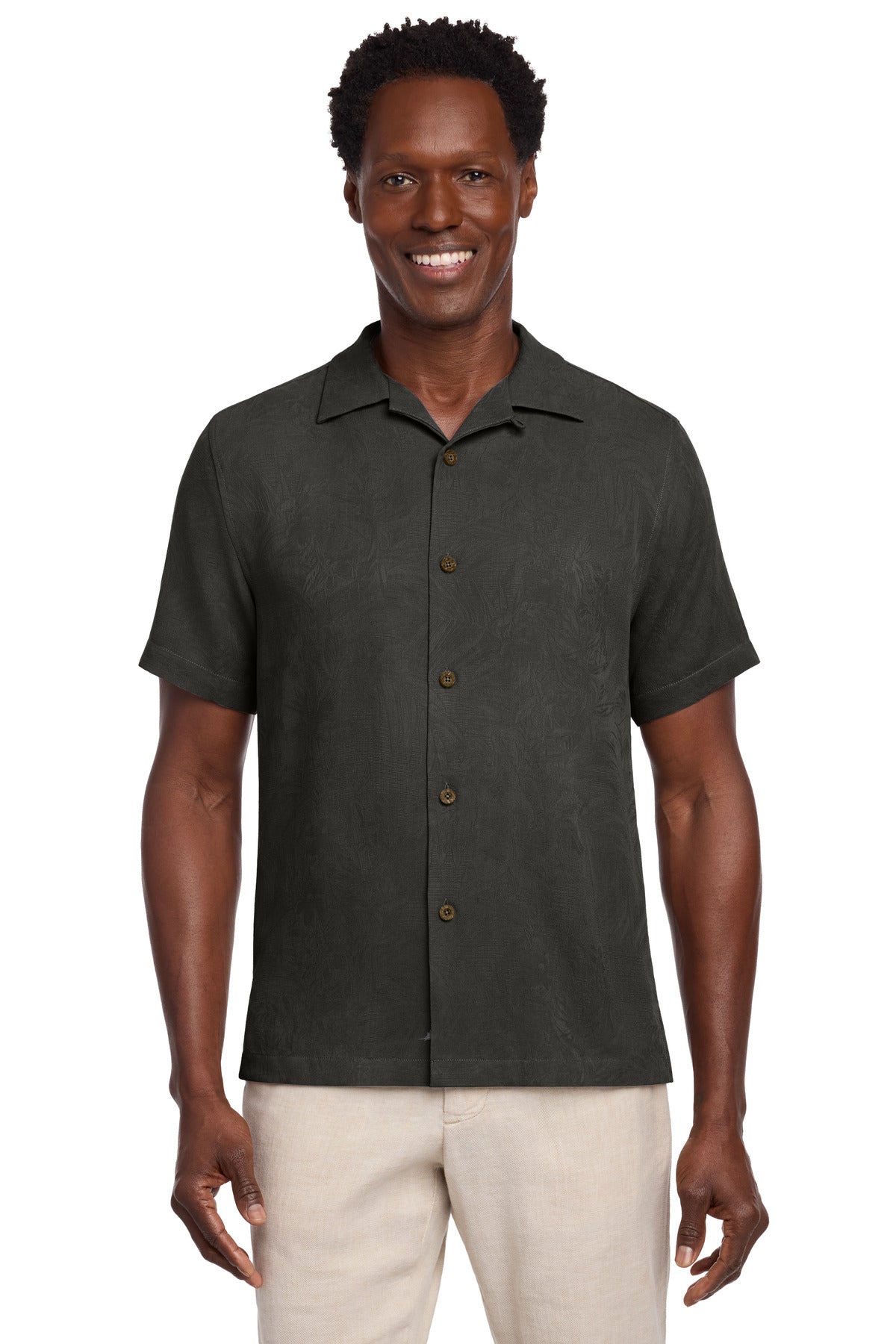 Custom Embroidery or DTF Print - Tommy Bahama ®  Tropic Isles Short Sleeve Shirt ST325384TB