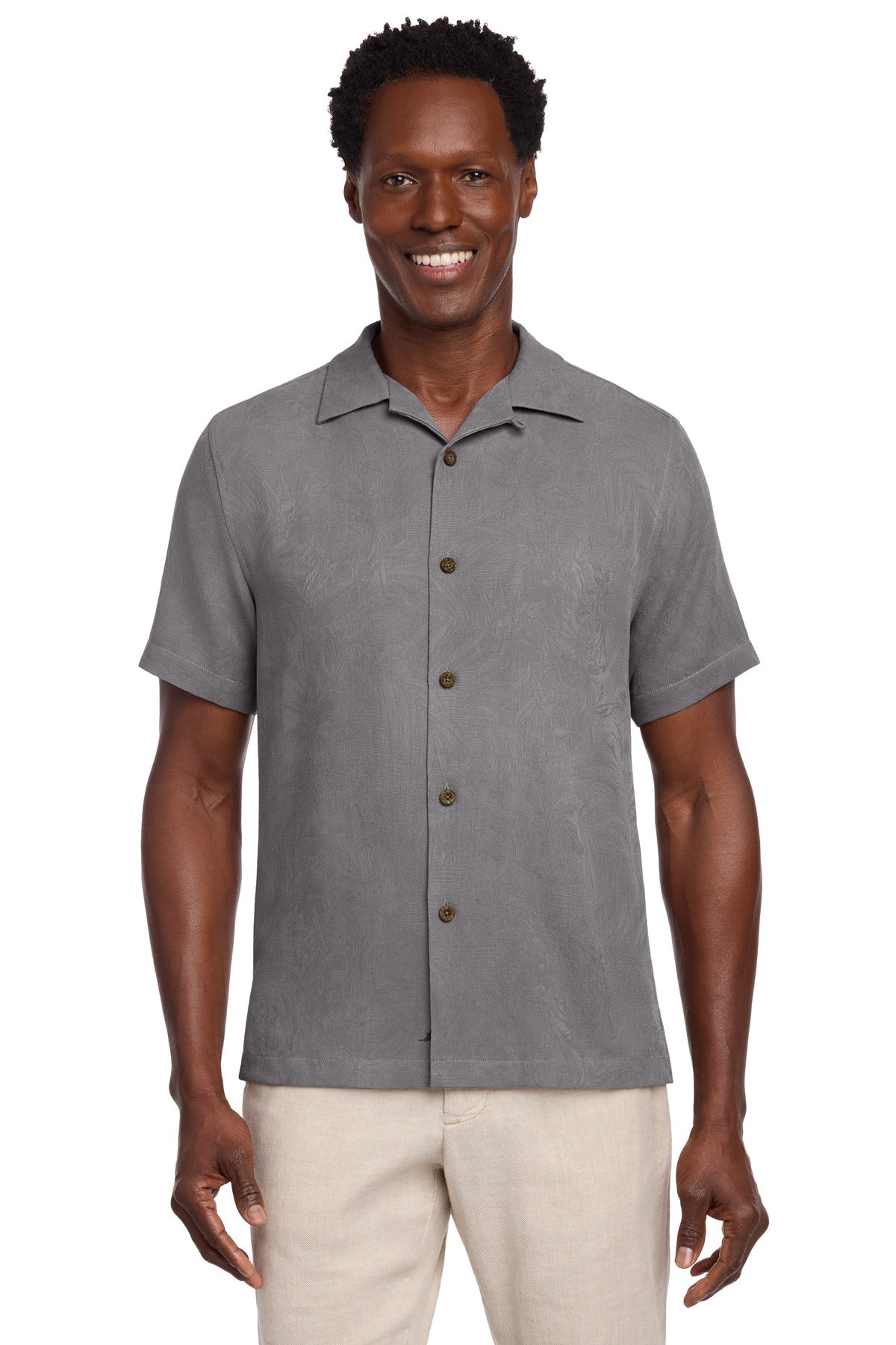Custom Embroidery or DTF Print - Tommy Bahama ®  Tropic Isles Short Sleeve Shirt ST325384TB