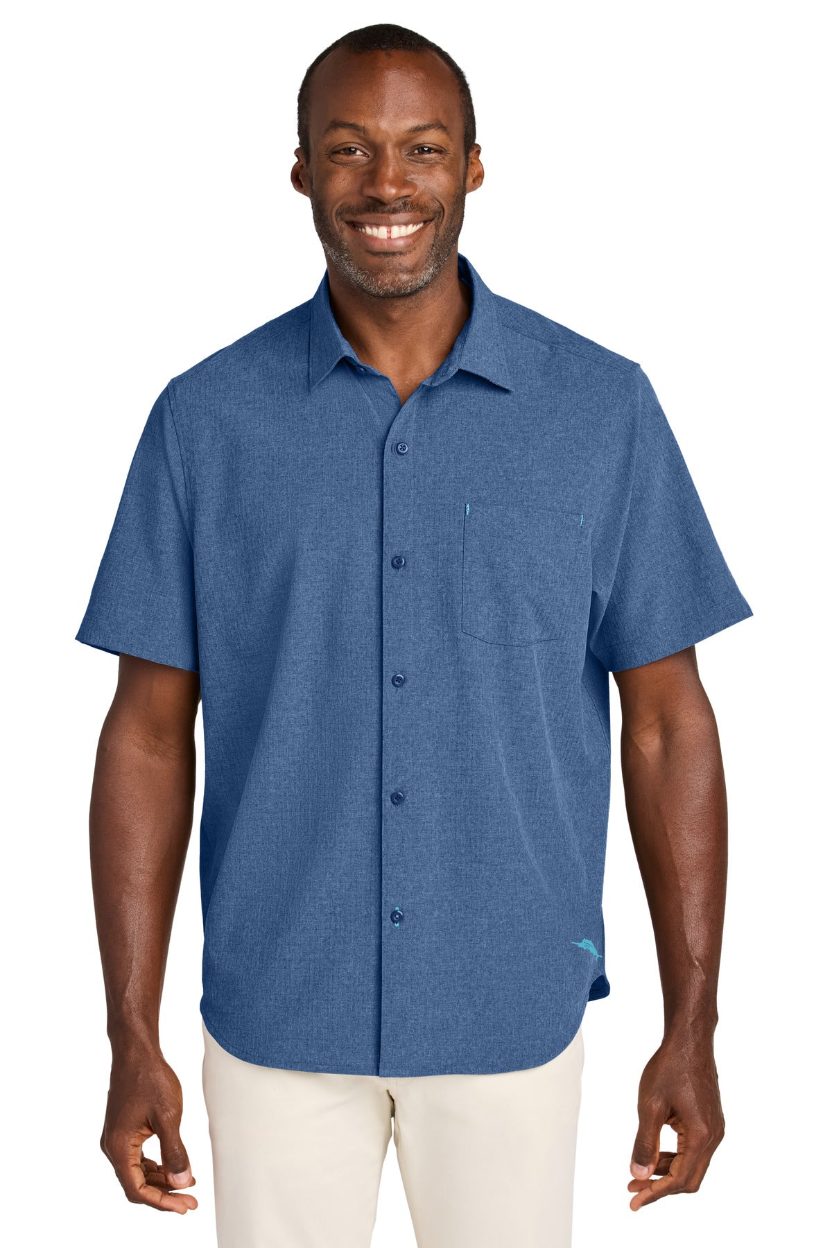 Custom Embroidery or DTF Print - Tommy Bahama ®  Sandy Point Short Sleeve Shirt ST326815TB