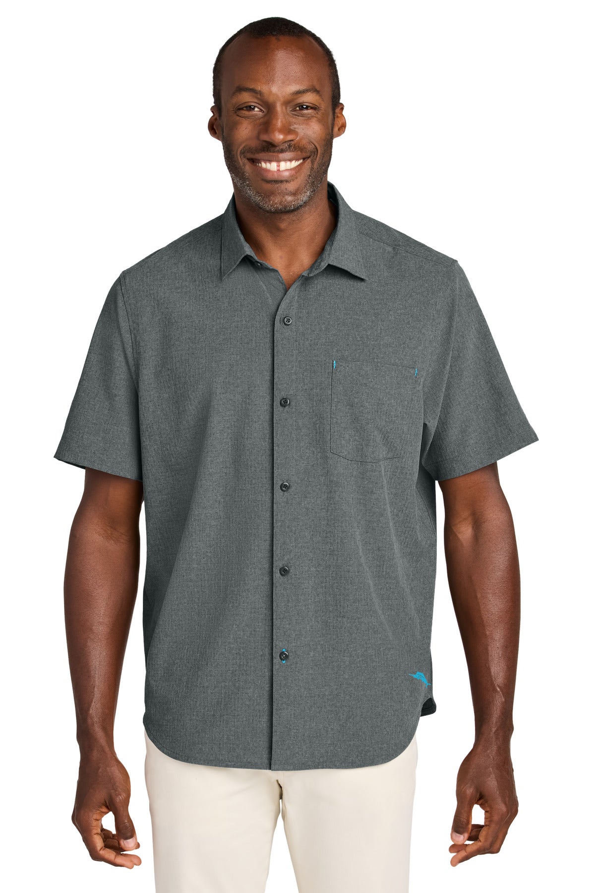 Custom Embroidery or DTF Print - Tommy Bahama ®  Sandy Point Short Sleeve Shirt ST326815TB