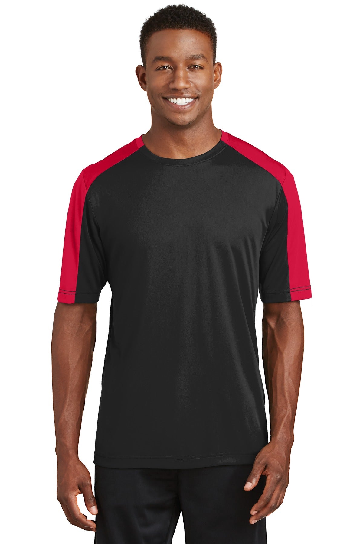 Custom Embroidered - Sport-Tek® PosiCharge® Competitor™ Sleeve-Blocked Tee. ST354