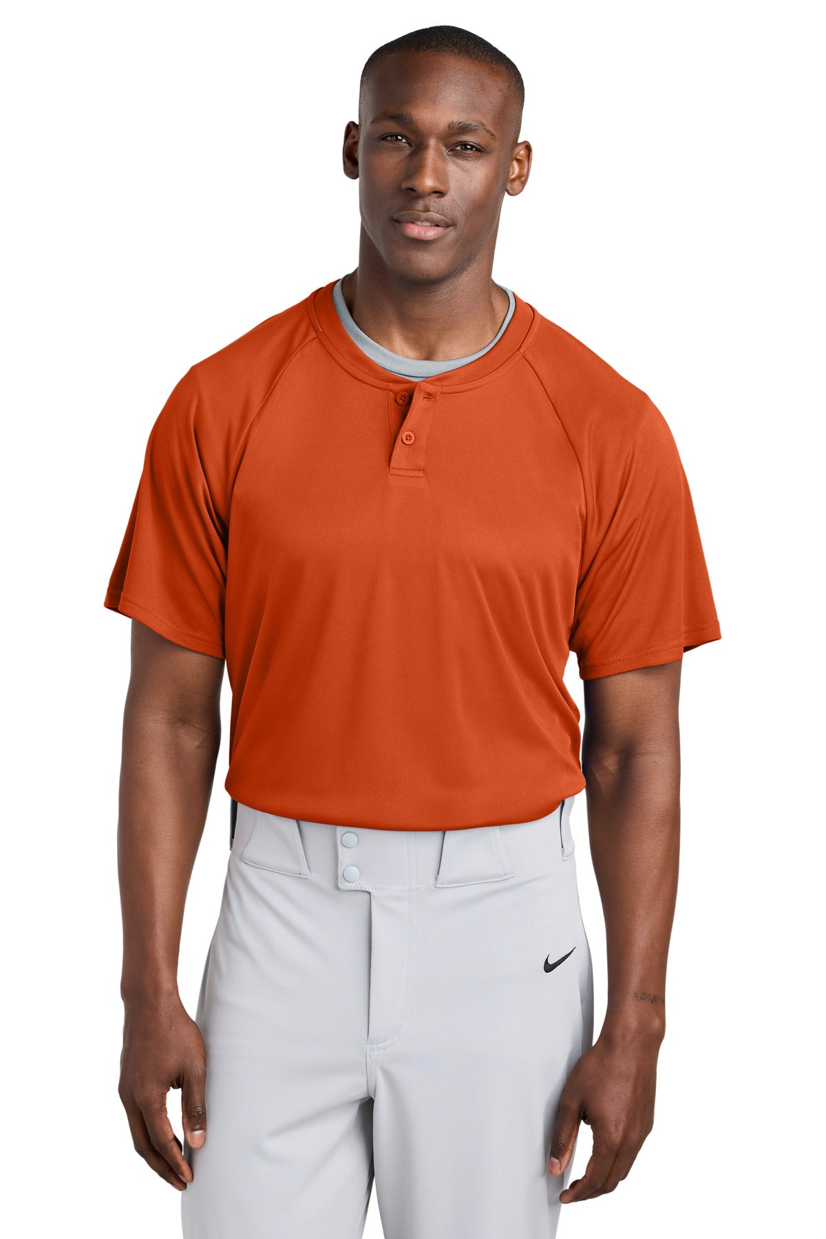Custom Embroidery or DTF Print - Sport-Tek ®  PosiCharge ®  Competitor ™  2-Button Henley ST359