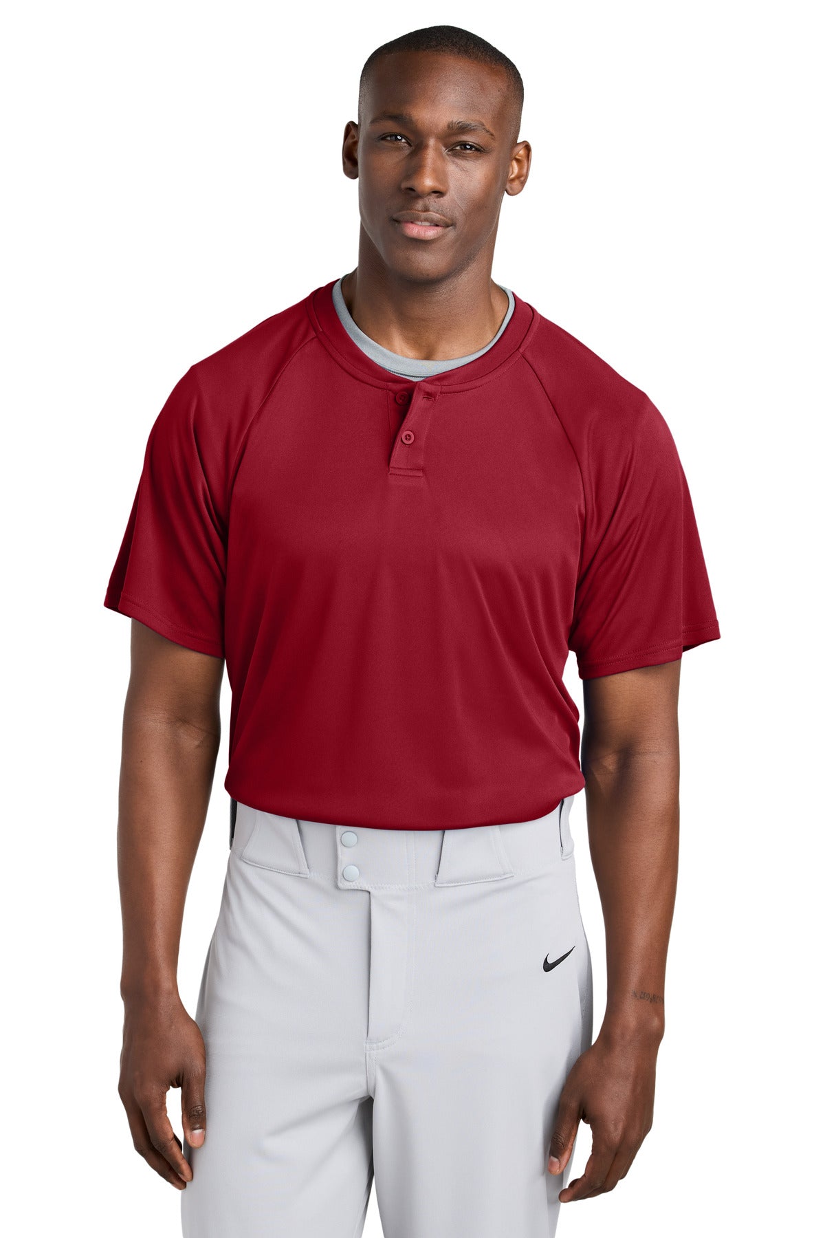Custom Embroidery or DTF Print - Sport-Tek ®  PosiCharge ®  Competitor ™  2-Button Henley ST359
