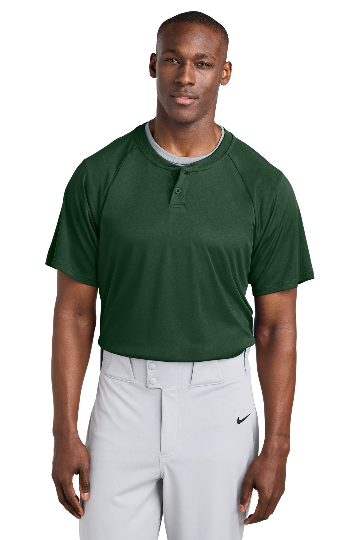 Custom Embroidery or DTF Print - Sport-Tek ®  PosiCharge ®  Competitor ™  2-Button Henley ST359
