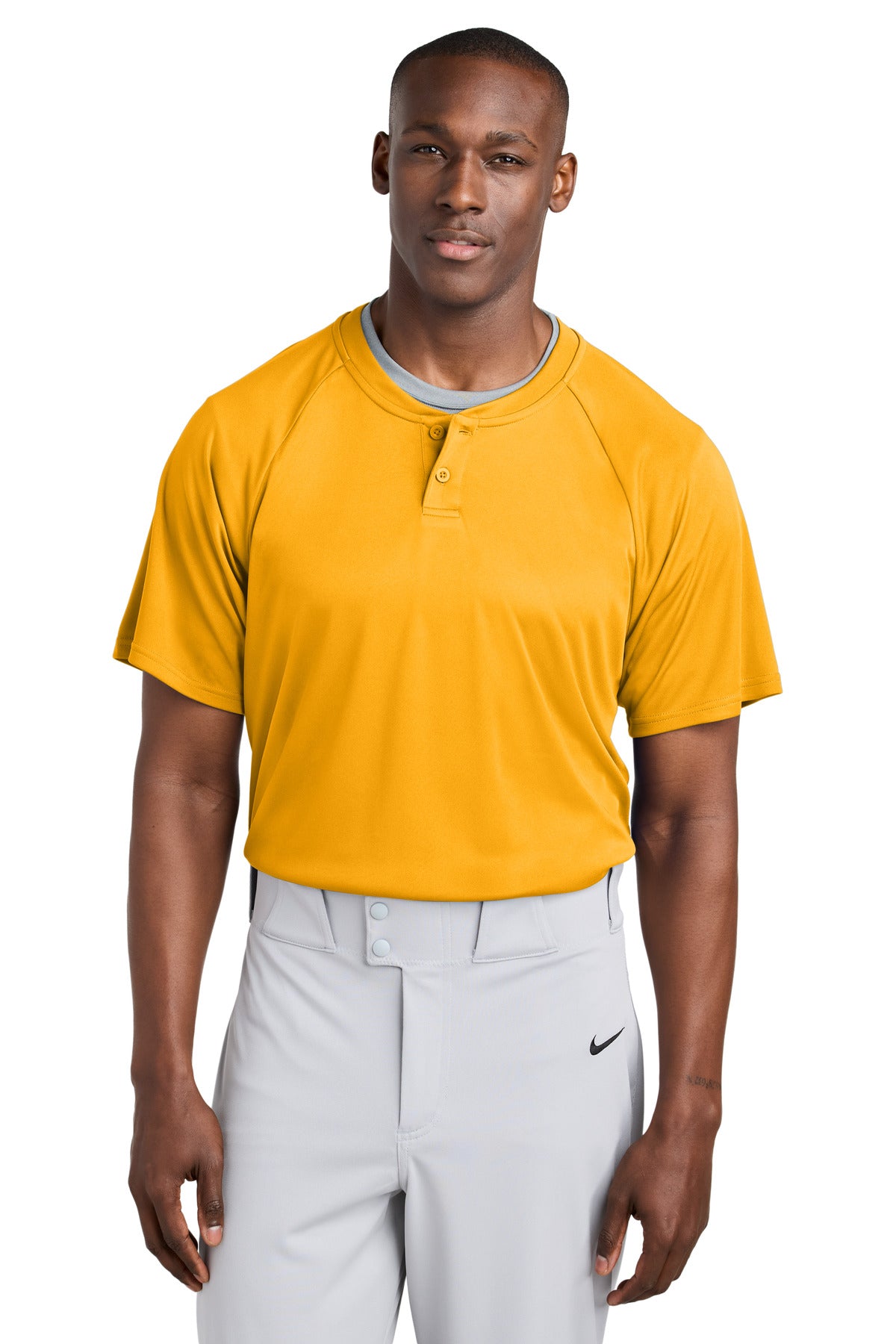 Custom Embroidery or DTF Print - Sport-Tek ®  PosiCharge ®  Competitor ™  2-Button Henley ST359