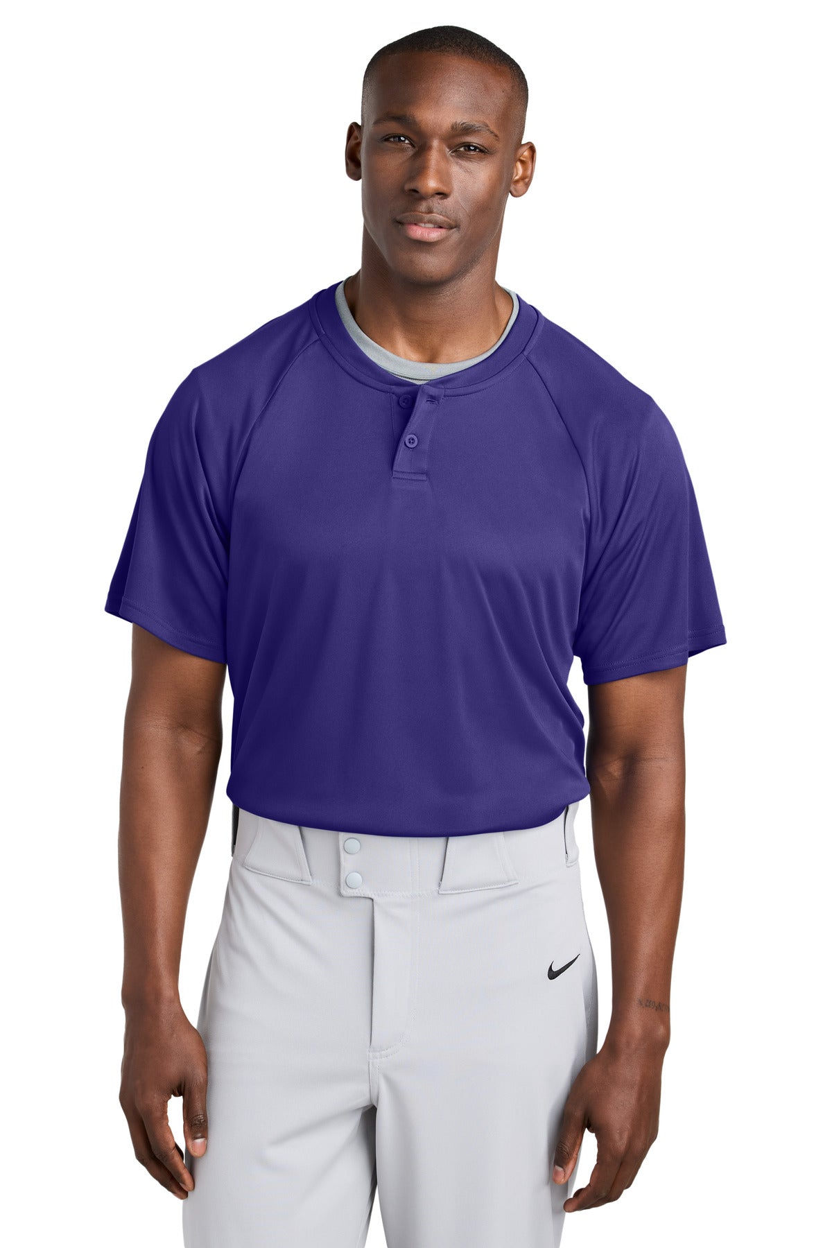 Custom Embroidery or DTF Print - Sport-Tek ®  PosiCharge ®  Competitor ™  2-Button Henley ST359